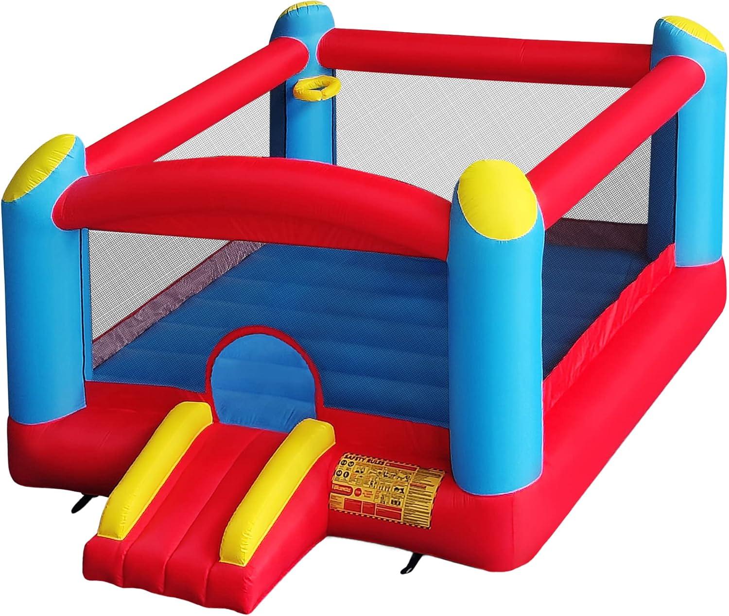 Enormous Giant Bounce House for Kids, Indoor Outdoor Inflatable Huge Bouncy Castle with Double Basketball Hoops, Includes Air Blower with GFCI