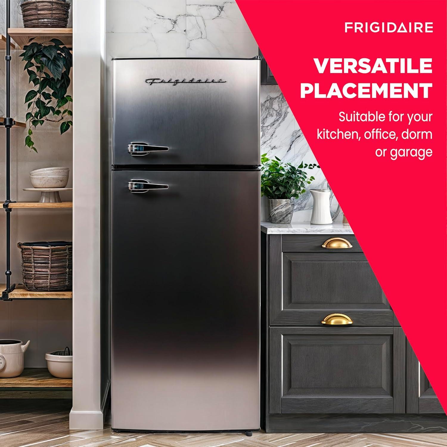 Frigidaire 7.5 Cu Ft Stainless Steel Compact Refrigerator with Freezer