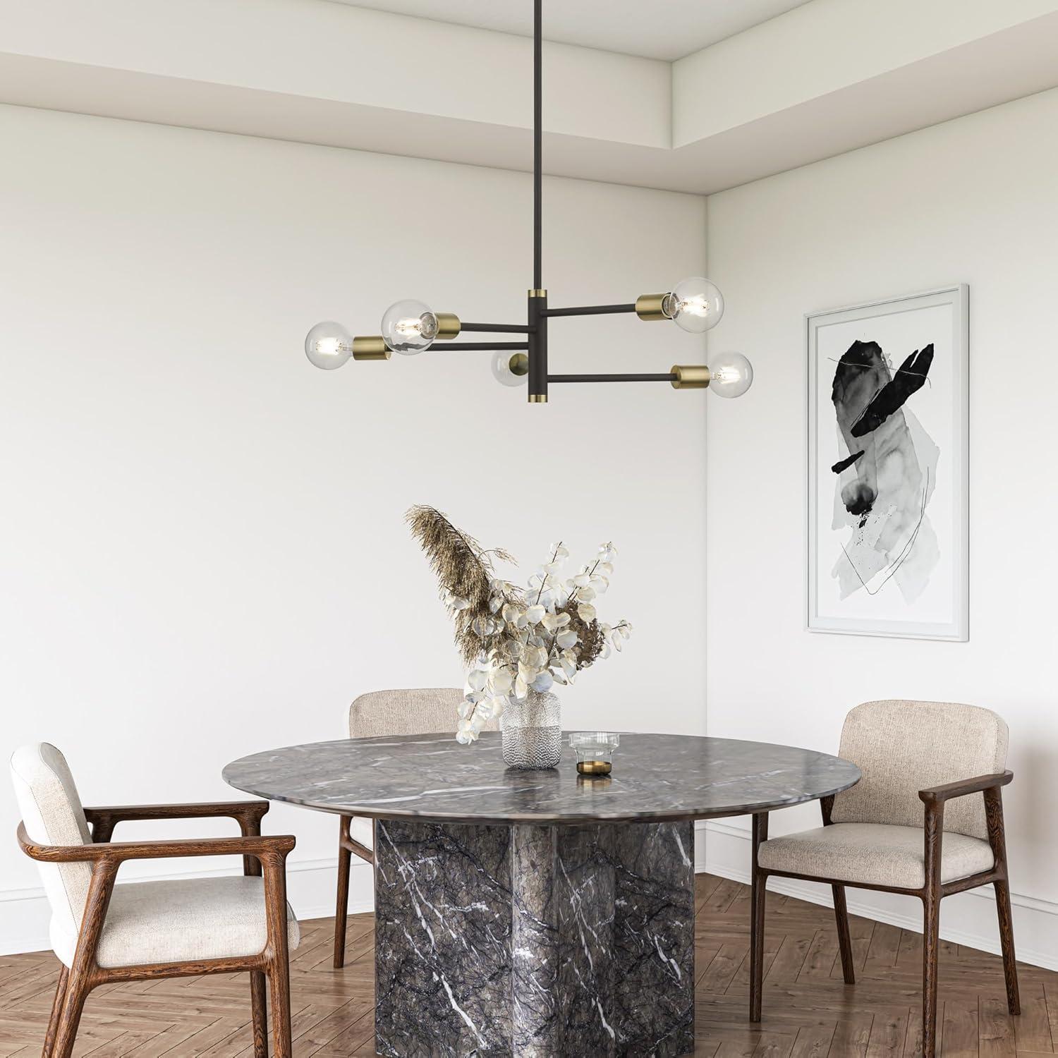 Livex Lighting Bannister 5 - Light Chandelier in  Black