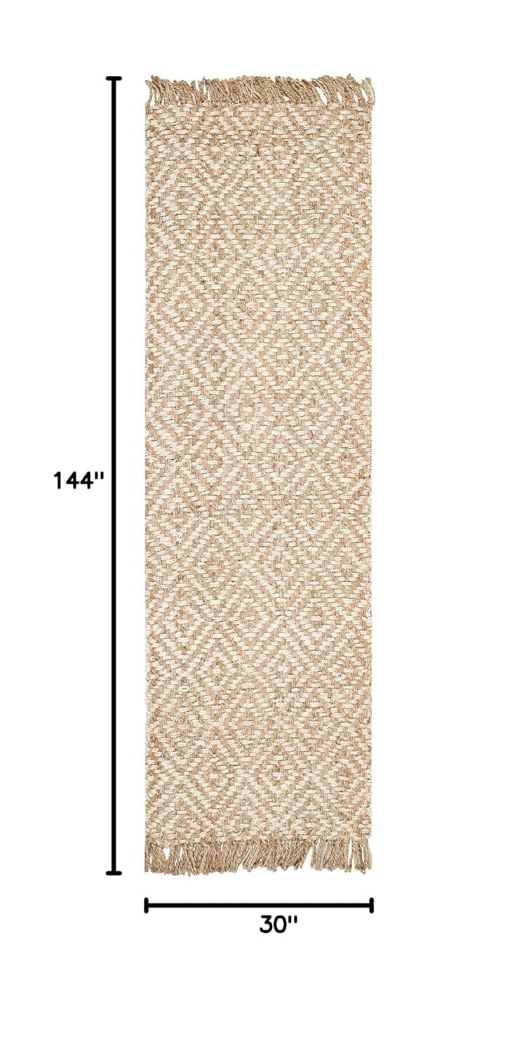 Natural Fiber NF185 Hand Woven Indoor Runner - Natural/Ivory - 2'6"x12' - Safavieh