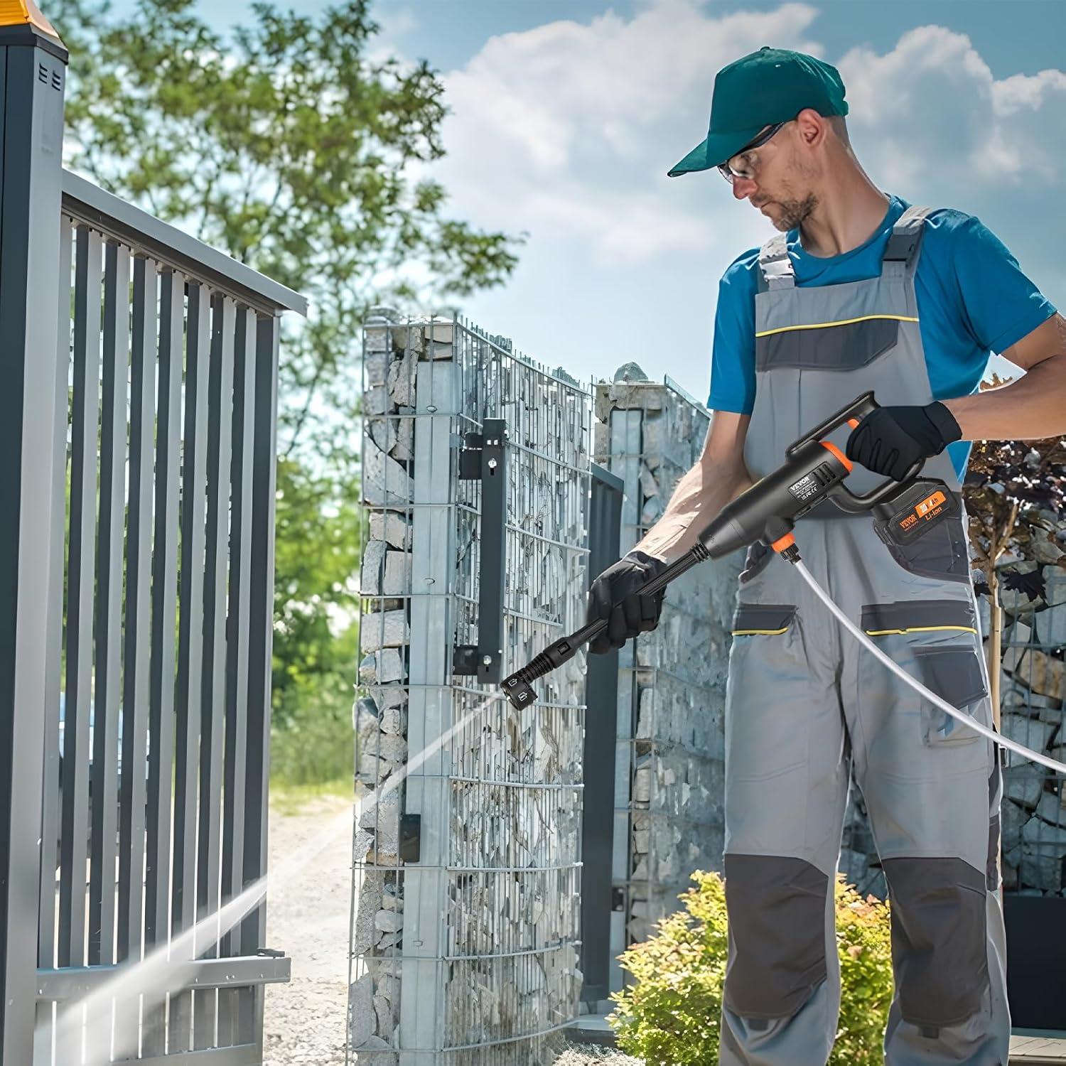 VEVOR VEVOR Cordless Pressure Washer, 580-PSI 1.1 GPM Portable Power Cleaner