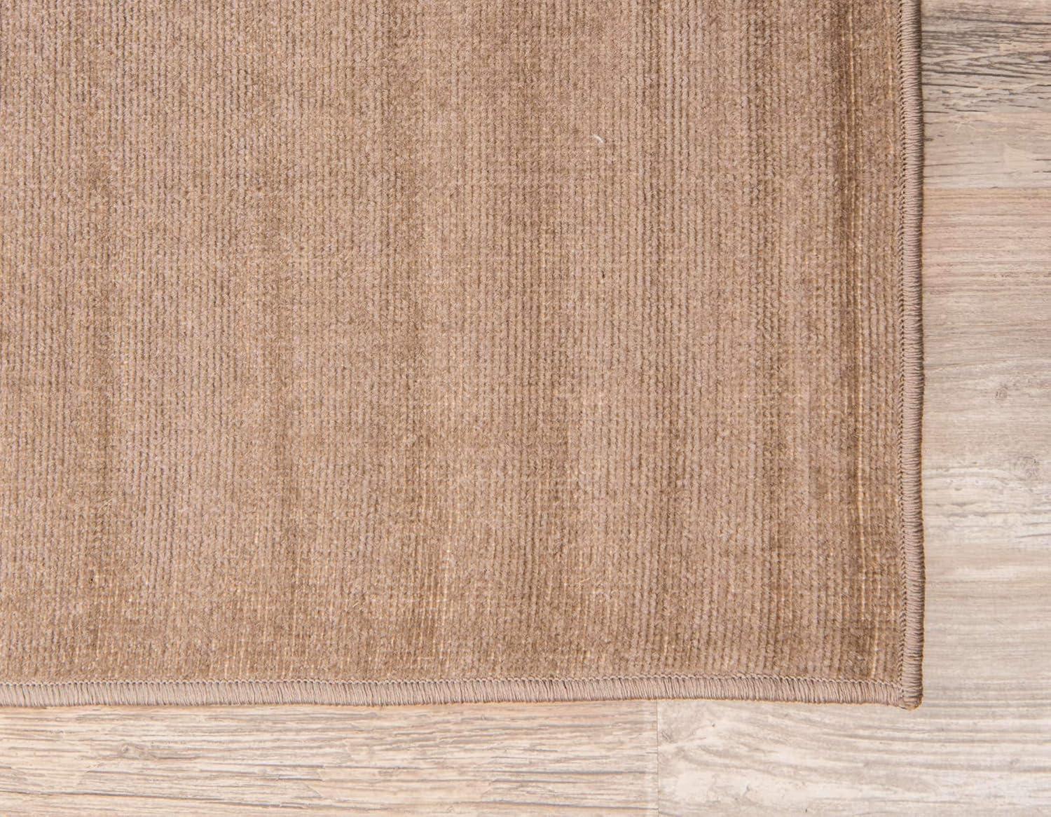 Light Brown SoHo Collection 6' x 9' Easy-Care Synthetic Rug