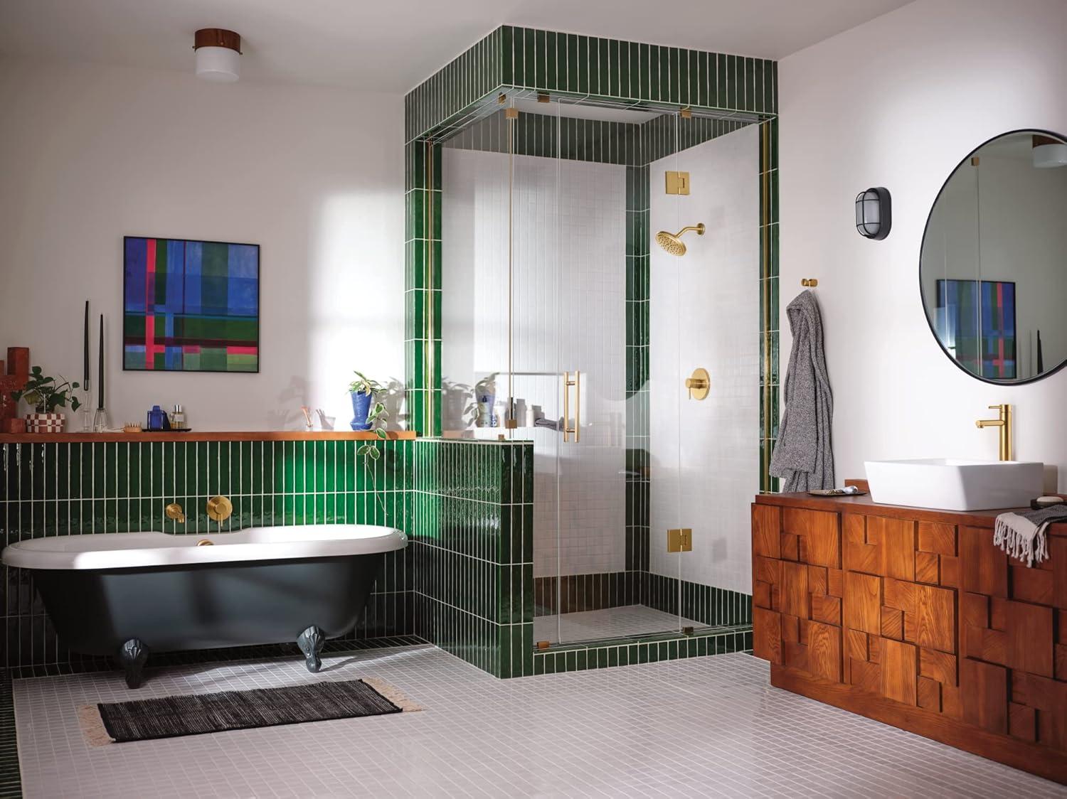 Moen BGCW10RV1618 White Vitreous China Vessel Sink For Bathroom, 18 X 15.75 X 6 Inch Rectangle Sink With Porcelain Ceramic Bowl