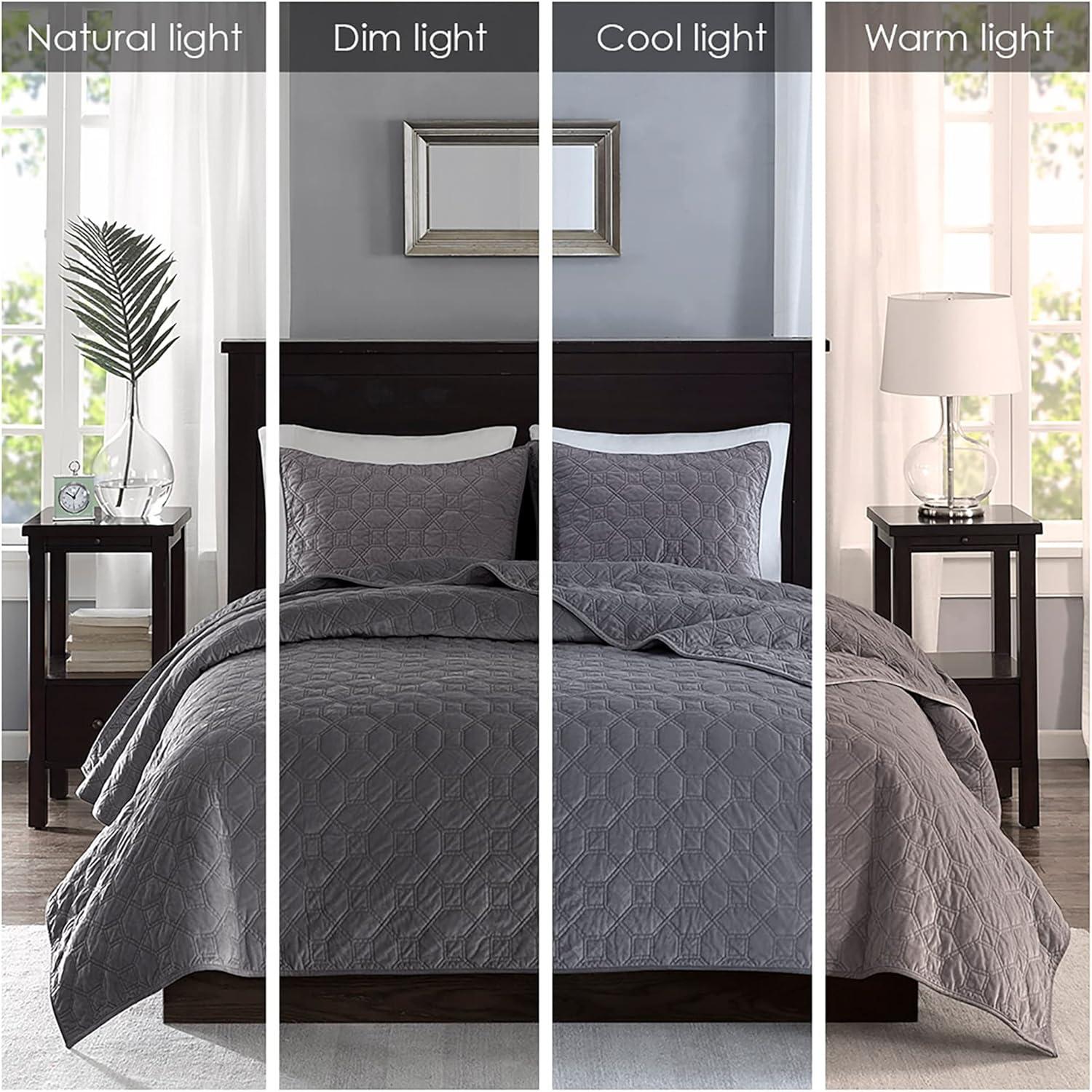 Madison Park Harper 3 Piece Velvet Quilt Set