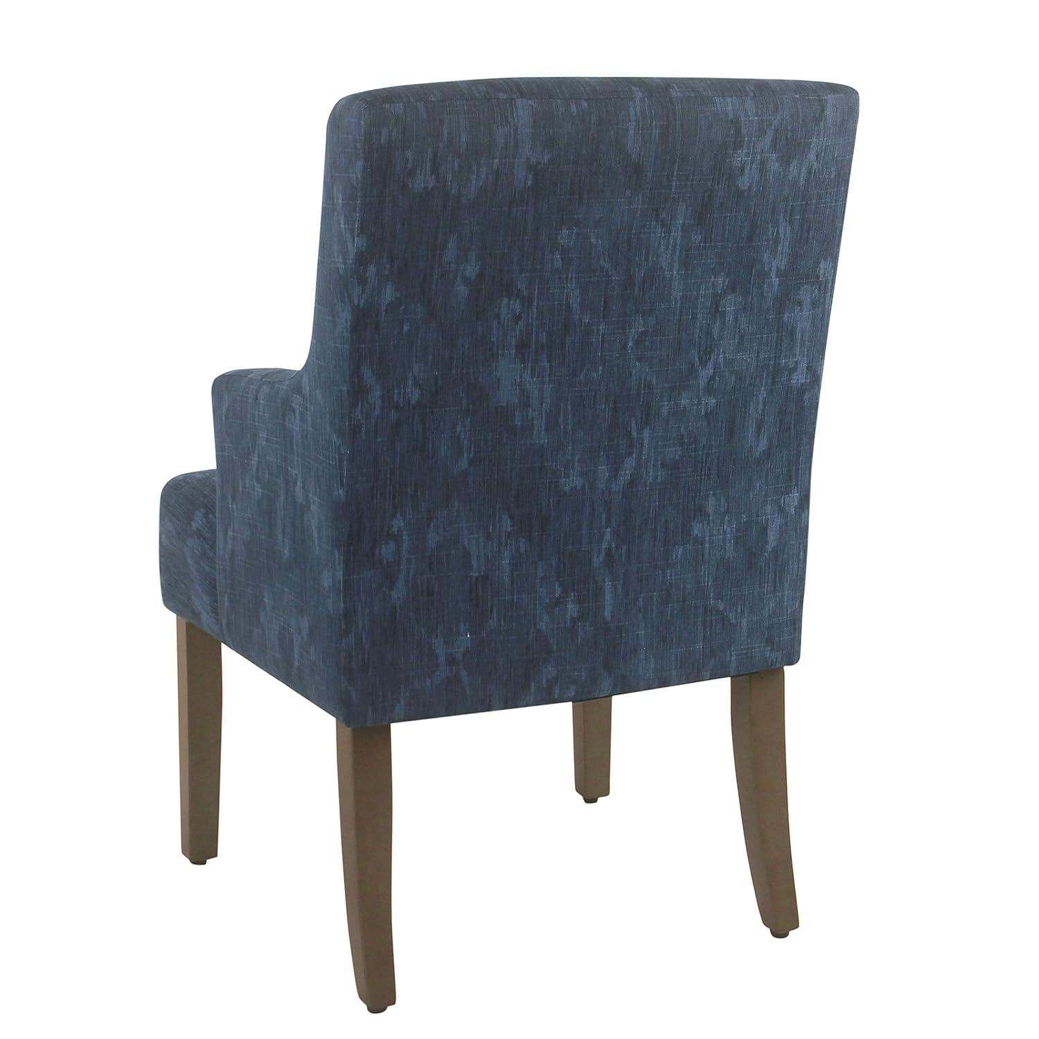 Dining Chairs Indigo - HomePop: Upholstered Arm Chair, Cotton Fabric, Foam Filled, Plywood & Hardwood Frame