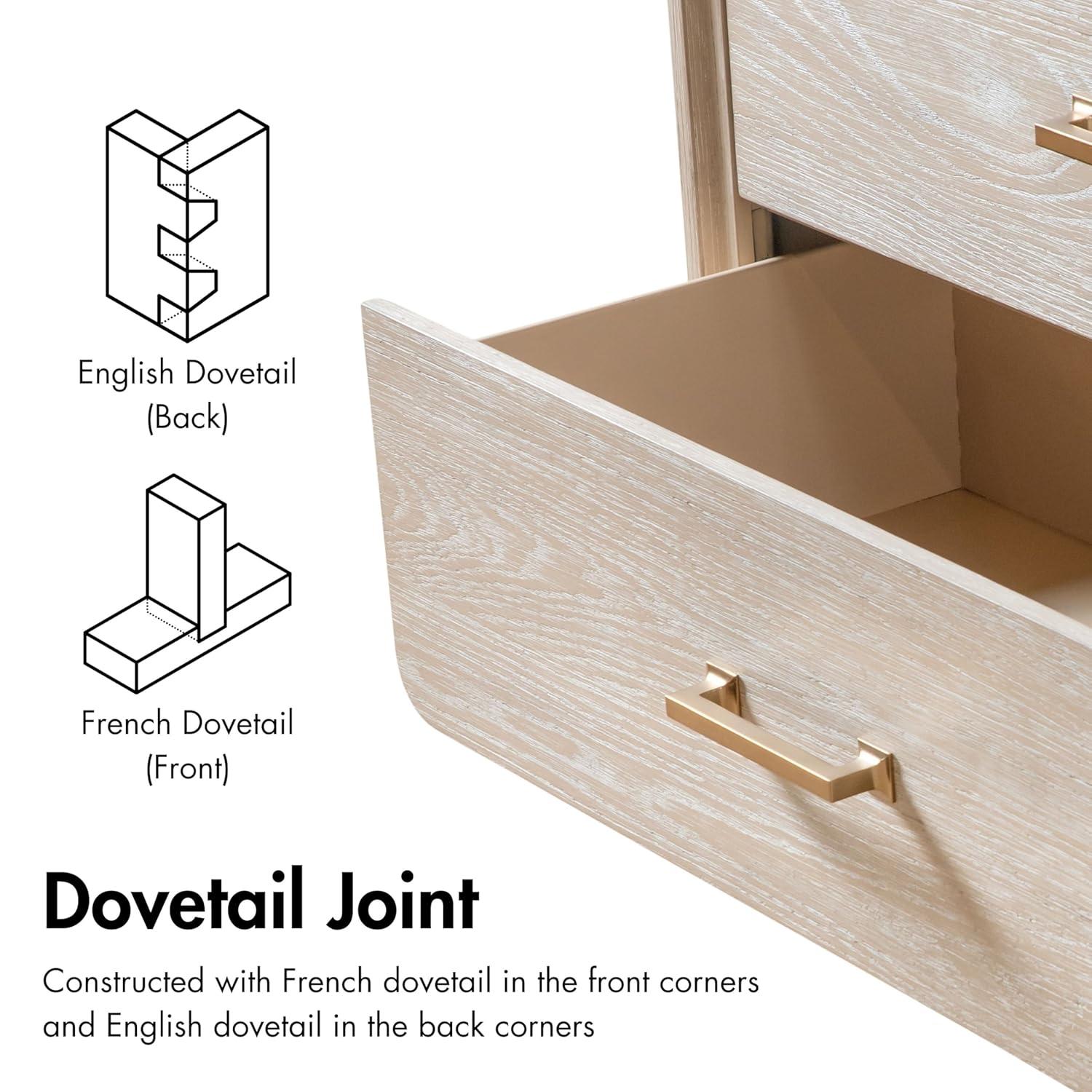 HOMES: Inside + Out 3pc Queen Neovesi Platform Bedroom Set Boho with 2 Nightstands Oak