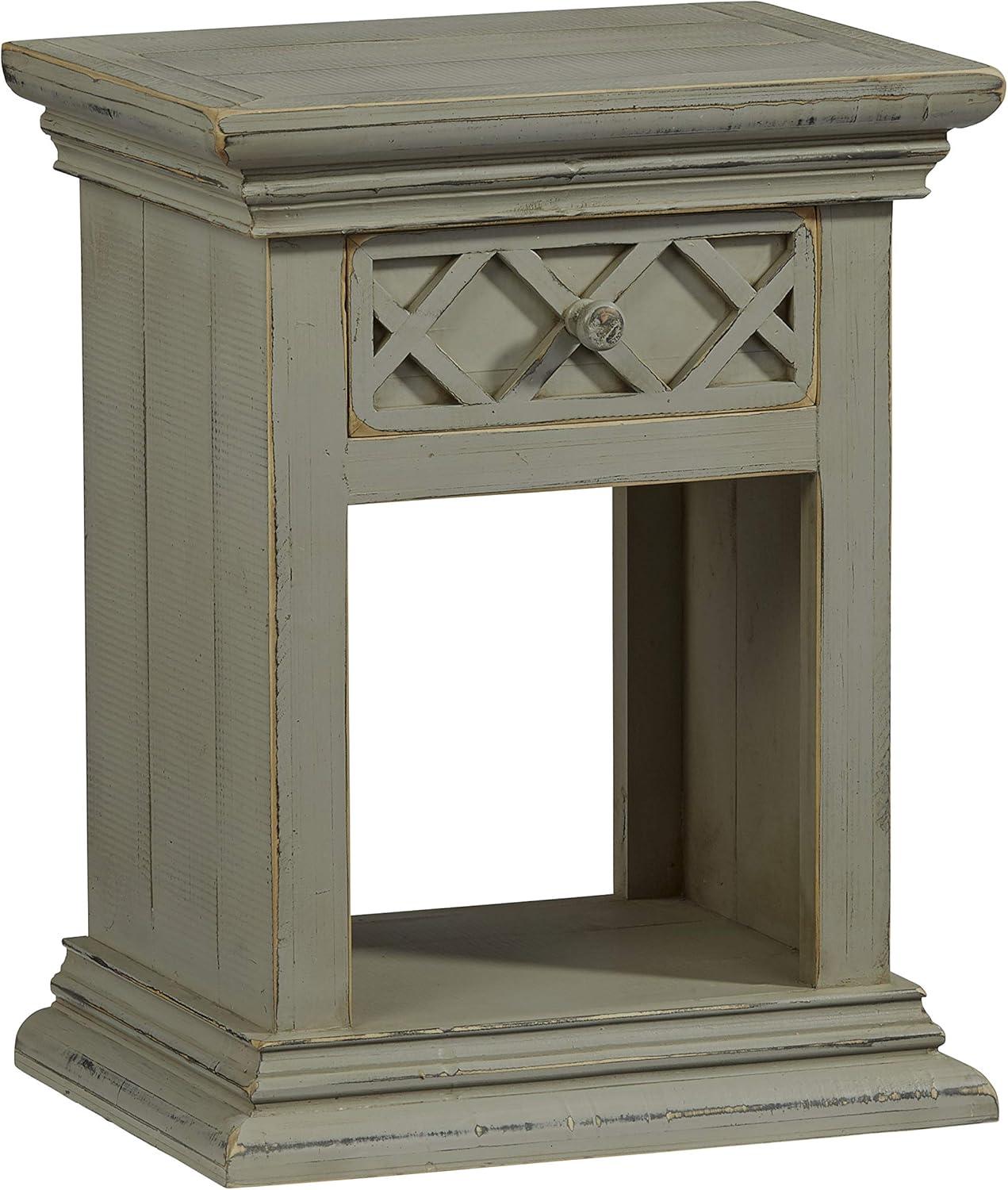 Bedroom Nightstand, Antique Gray