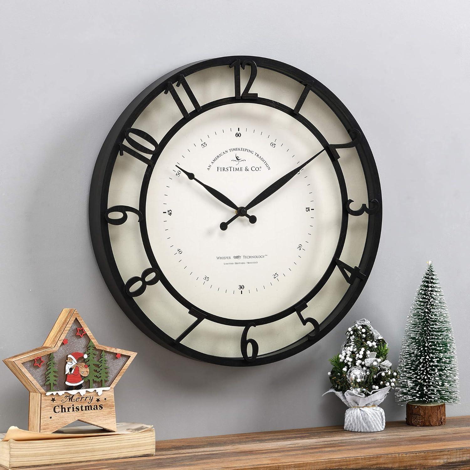 Bronze 18" Silent Round Analog Wall Clock