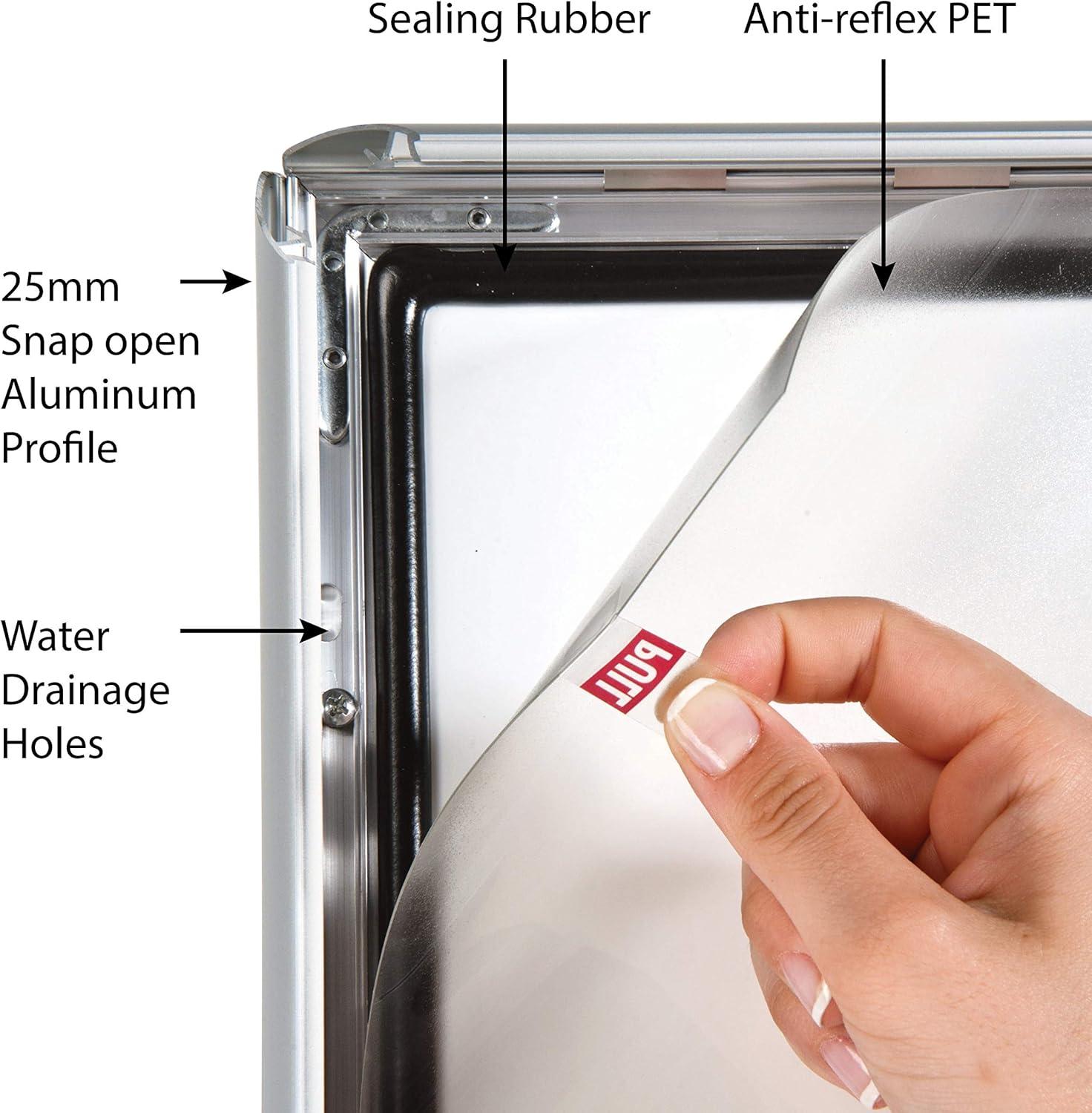 MT Displays Weatherproof Outdoor Snap Poster Frame