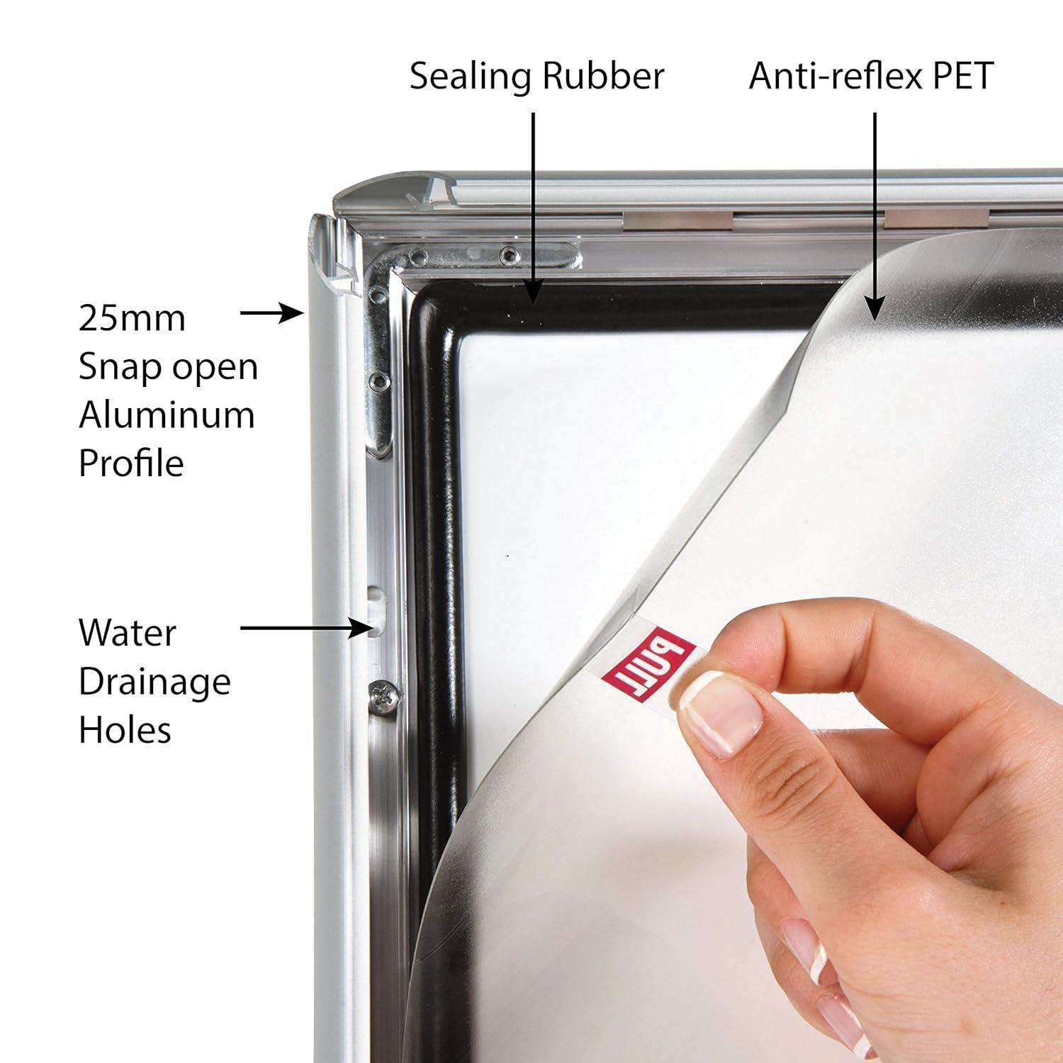 MT Displays Weatherproof Outdoor Snap Poster Frame