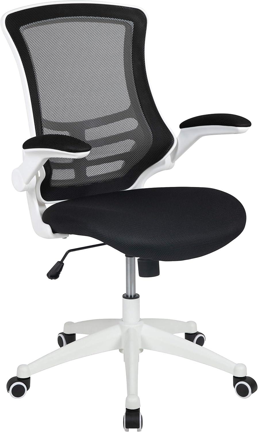 Flash Furniture Mid-Back Mesh Swivel Ergonomic Task Office Chair with Flip-Up Arms