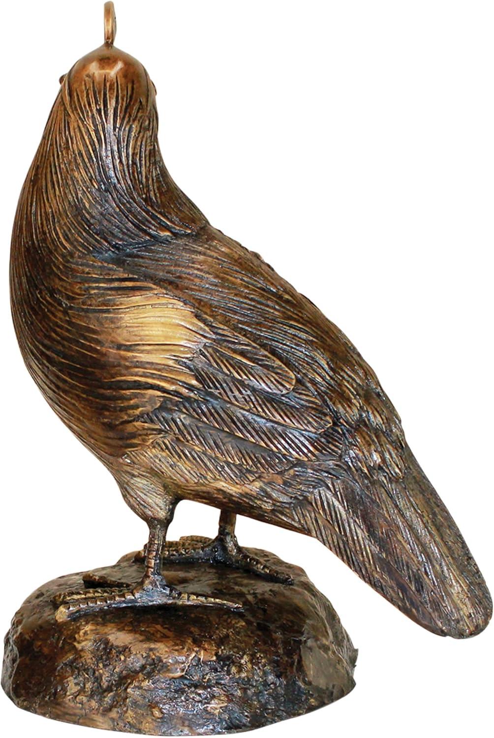 Bronze Female California Quail Garden Statue