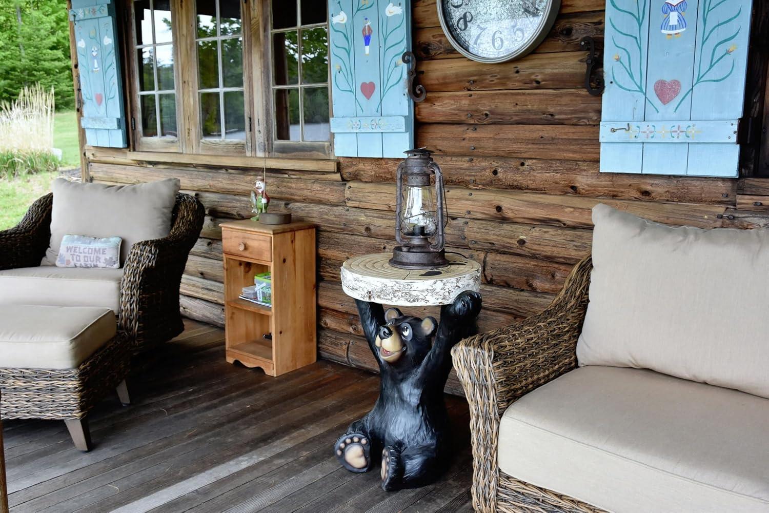 Muskoka Lifestyle Products Rustic Farmhouse Lantern Table Lamp: Dimmable, Edison Bulb, Line Cord Dimmer - Large Body, Rustic Finish, UL USA/ULC Canada Safety Listed USA