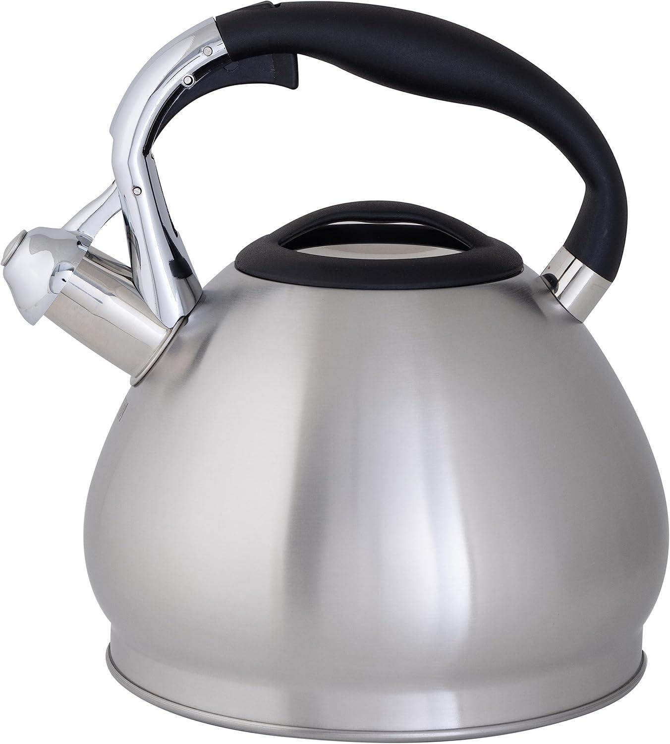 Stainless Steel Whistling Tea Kettle with Stay Cool Handle