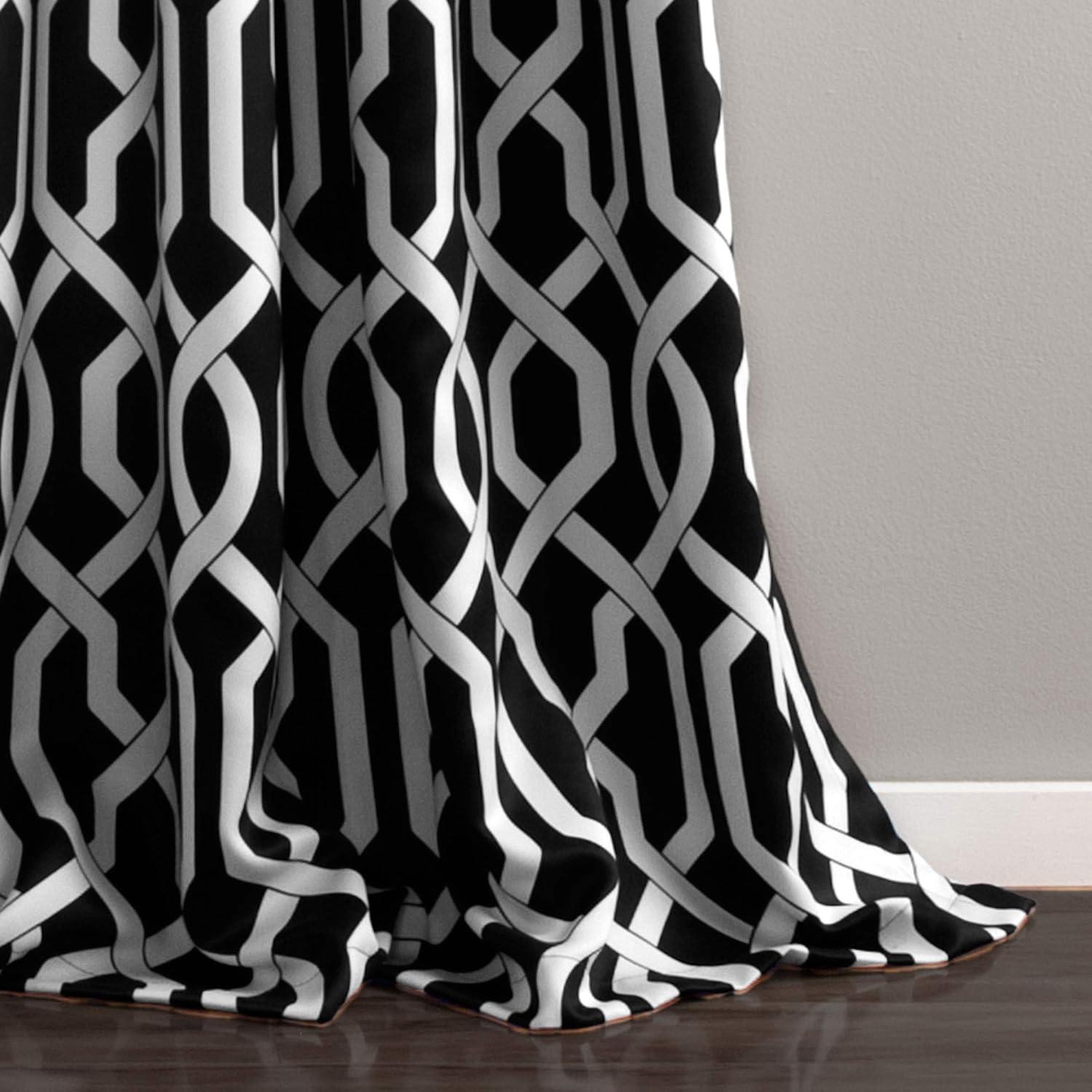 Lush Decor Trellis Polyester Room Darkening Curtain Pair (Set of 2)