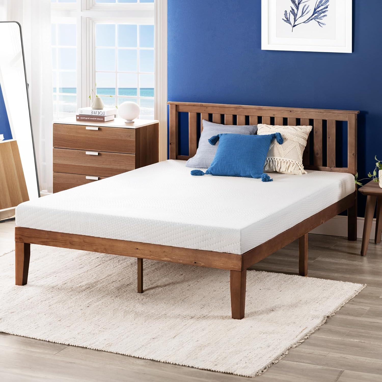 Full Size White Gel Memory Foam Mattress with Jacquard Cover