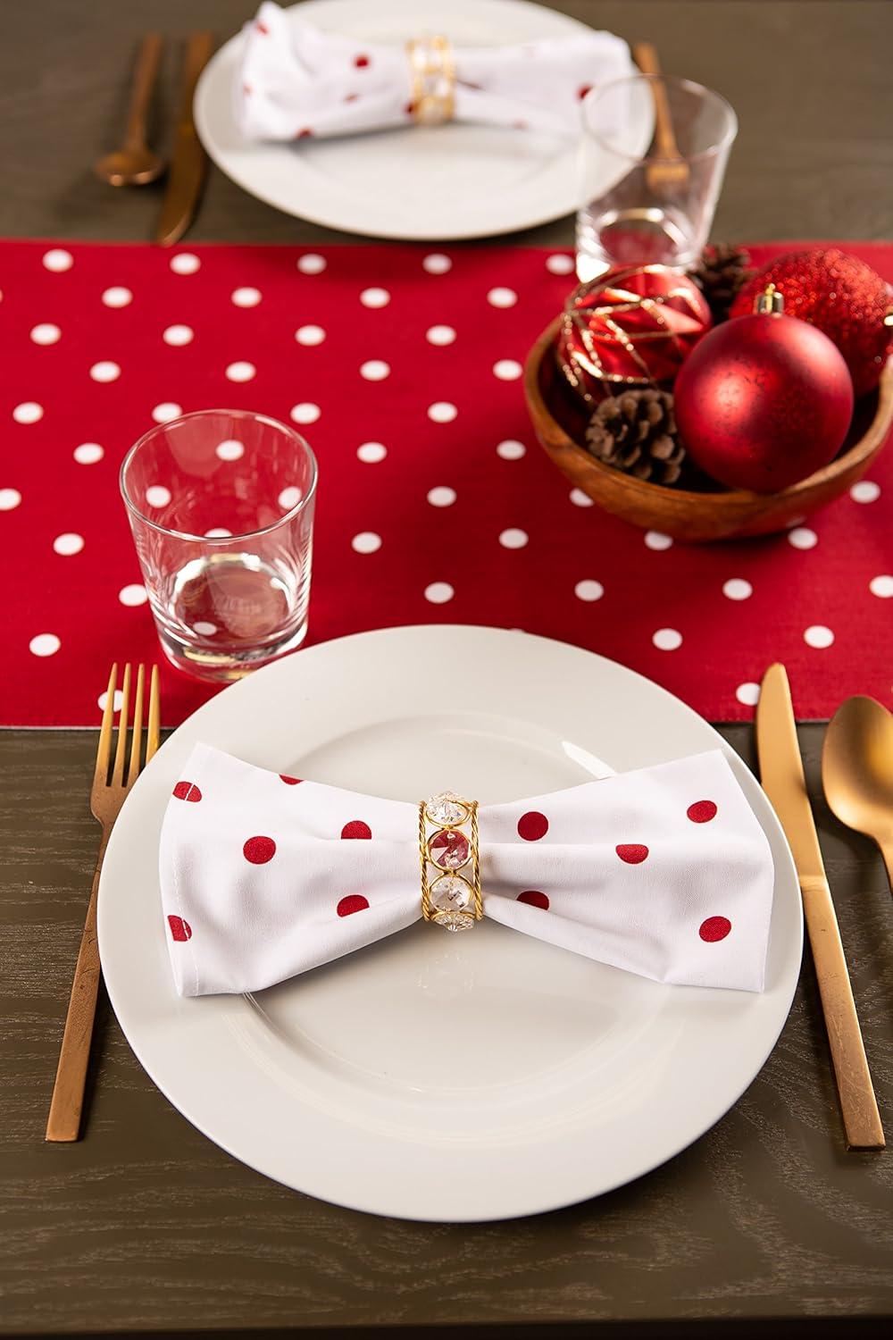 DII Polka Dot Napkin(Set of 4) White/Red