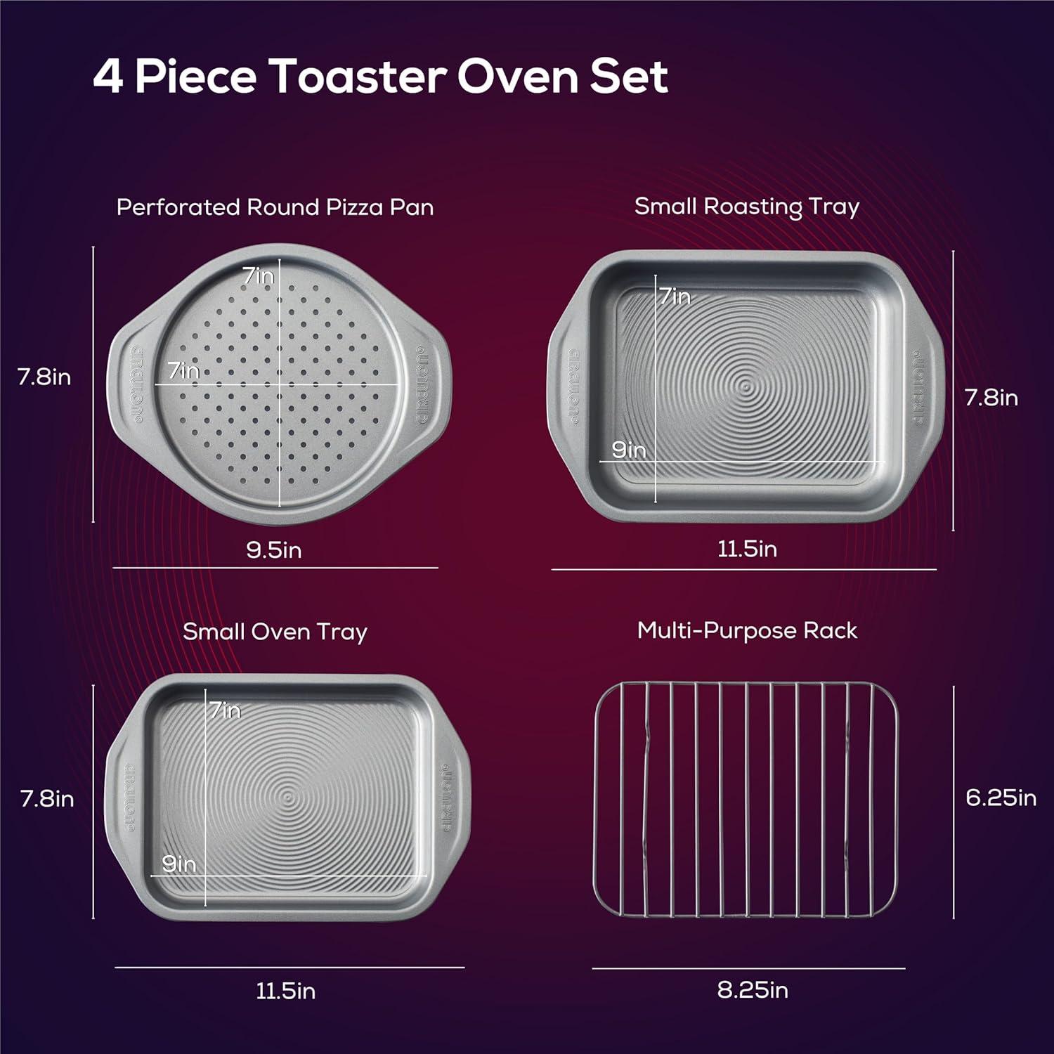 Circulon Total 4pc Toaster Oven Set Gray