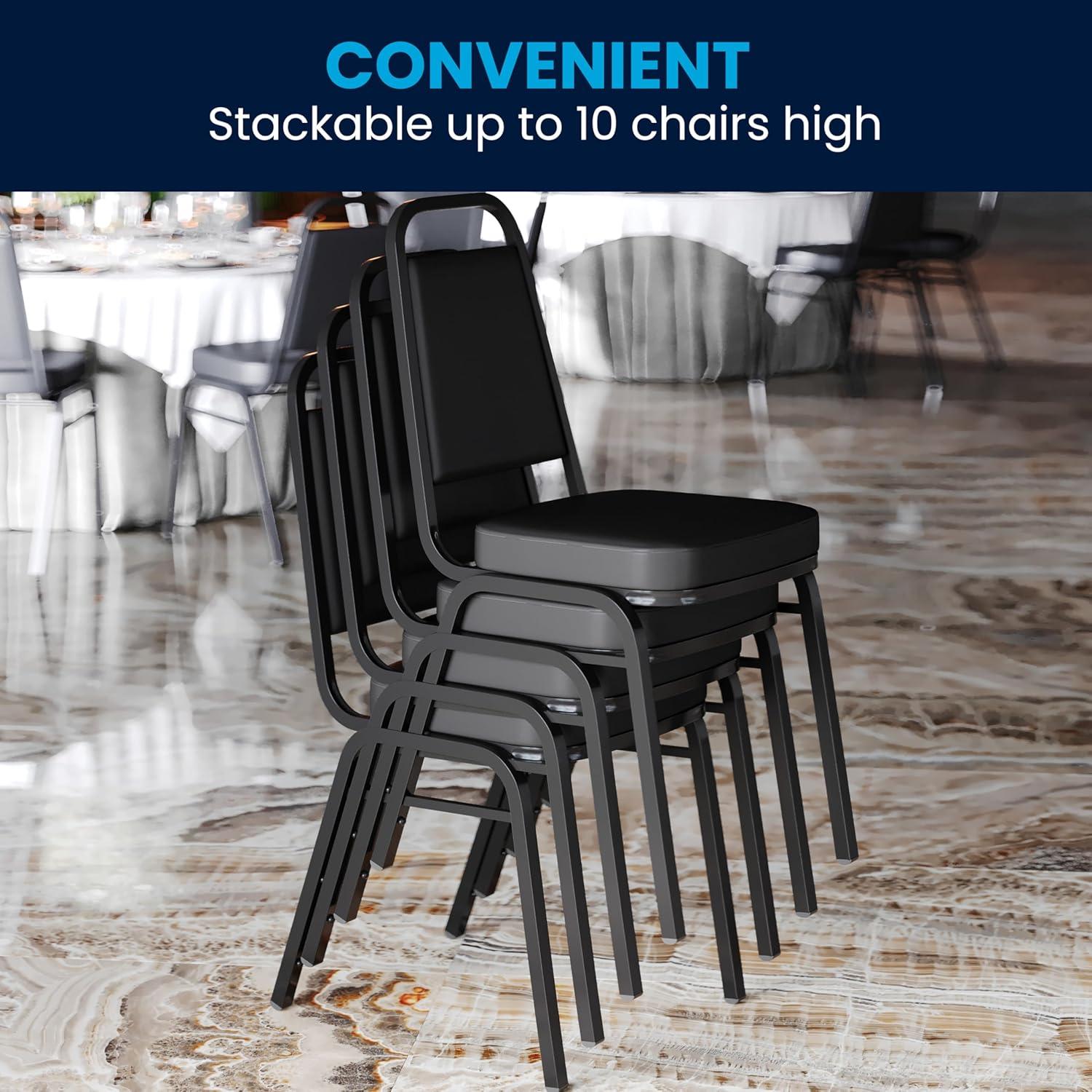 Flash Furniture Amaya Trapezoidal Back Stacking Banquet Chair with 2.5" Thick Seat