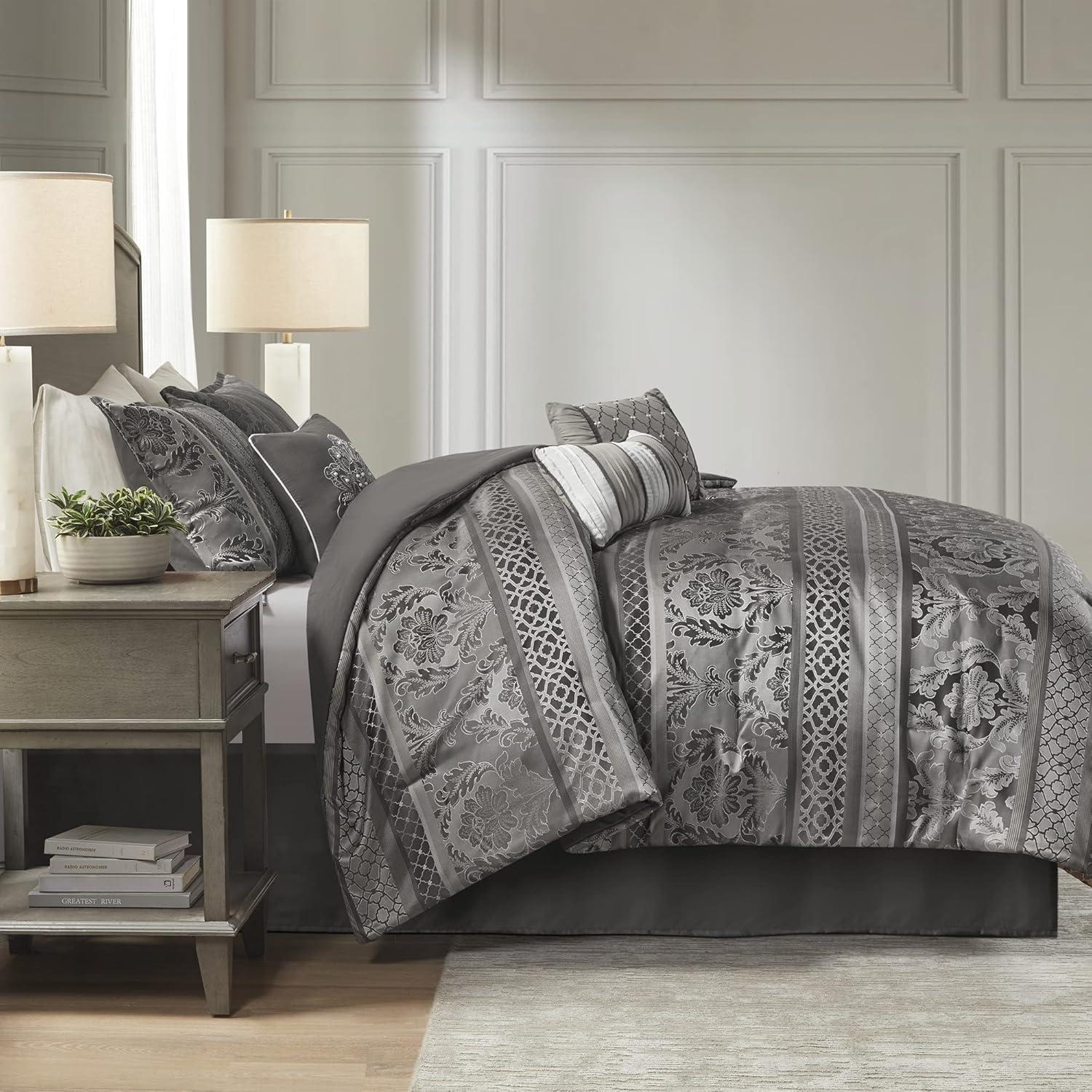 Madison Park Bellagio 7 Piece Jacquard Comforter Set