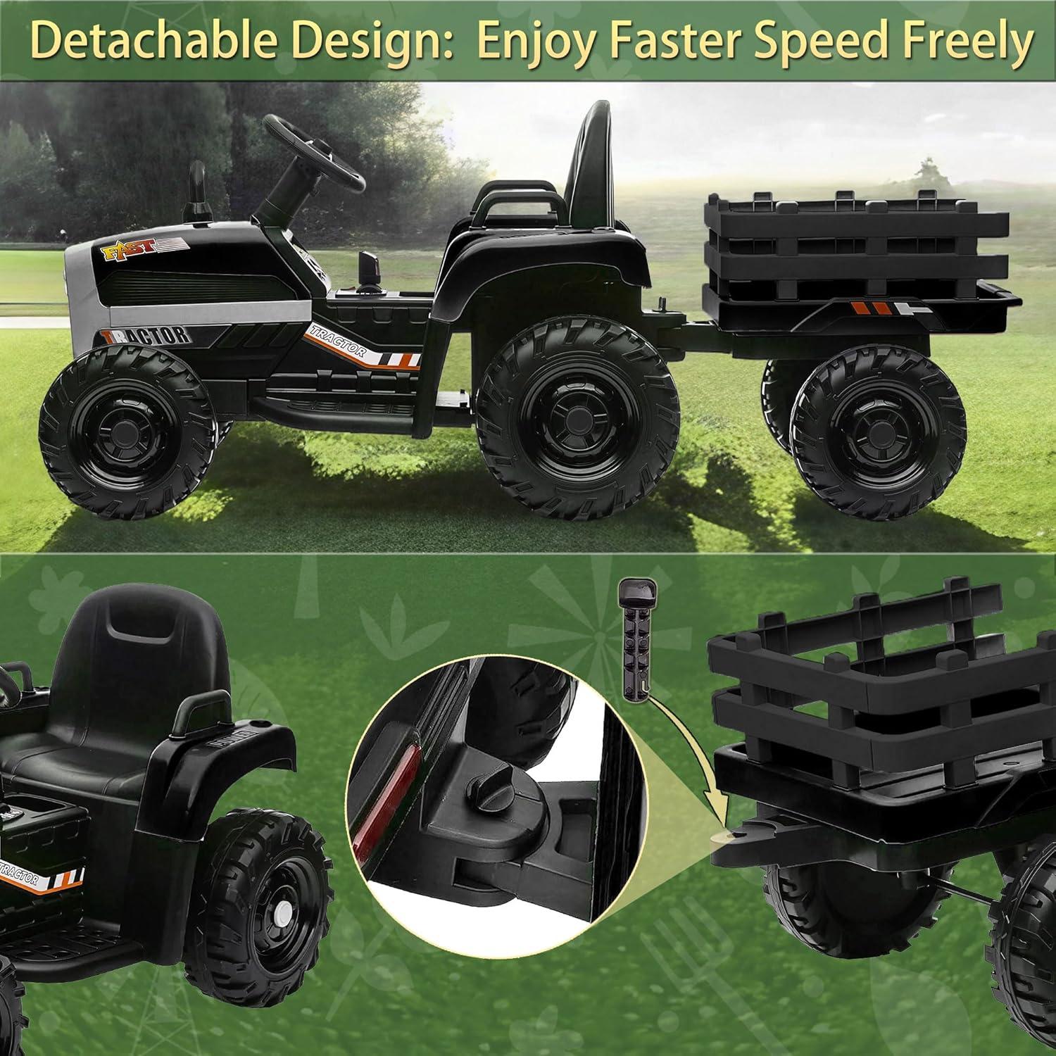 Ancheer 24V Real 2 Seater Ride On Toys Electric SUV Jeep Car With Remote Control,2WD/4WD Switchable, 4X100W Motor, Bluetooth, Music, USB, Lights