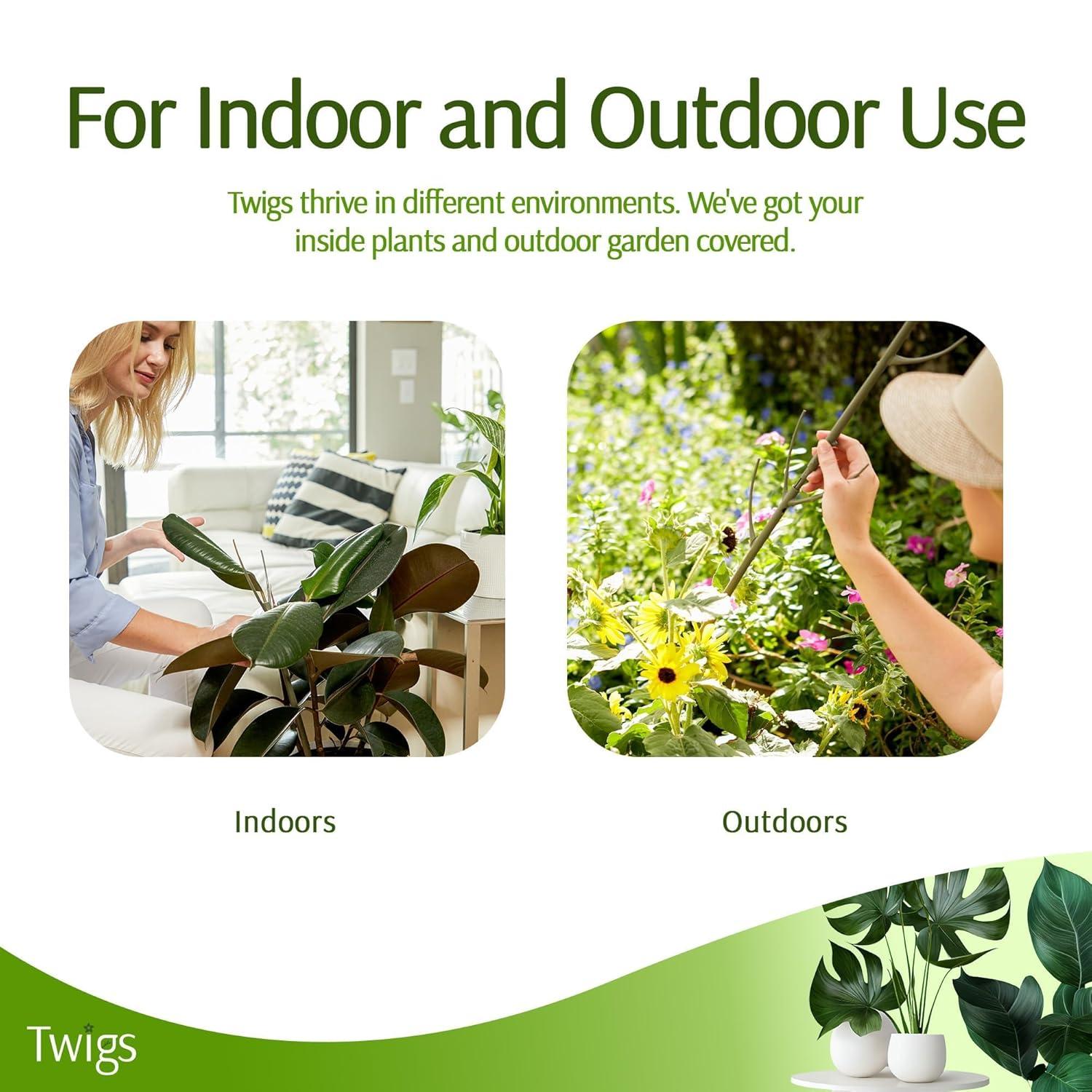 Stackable Plant Support Stakes, Stem Holder Structures for Indoor & Outdoor Use, Garden Accessories for Climbing & Potted Plants, Trellis Alternative - Moonstone, 3 Pack, 17" L