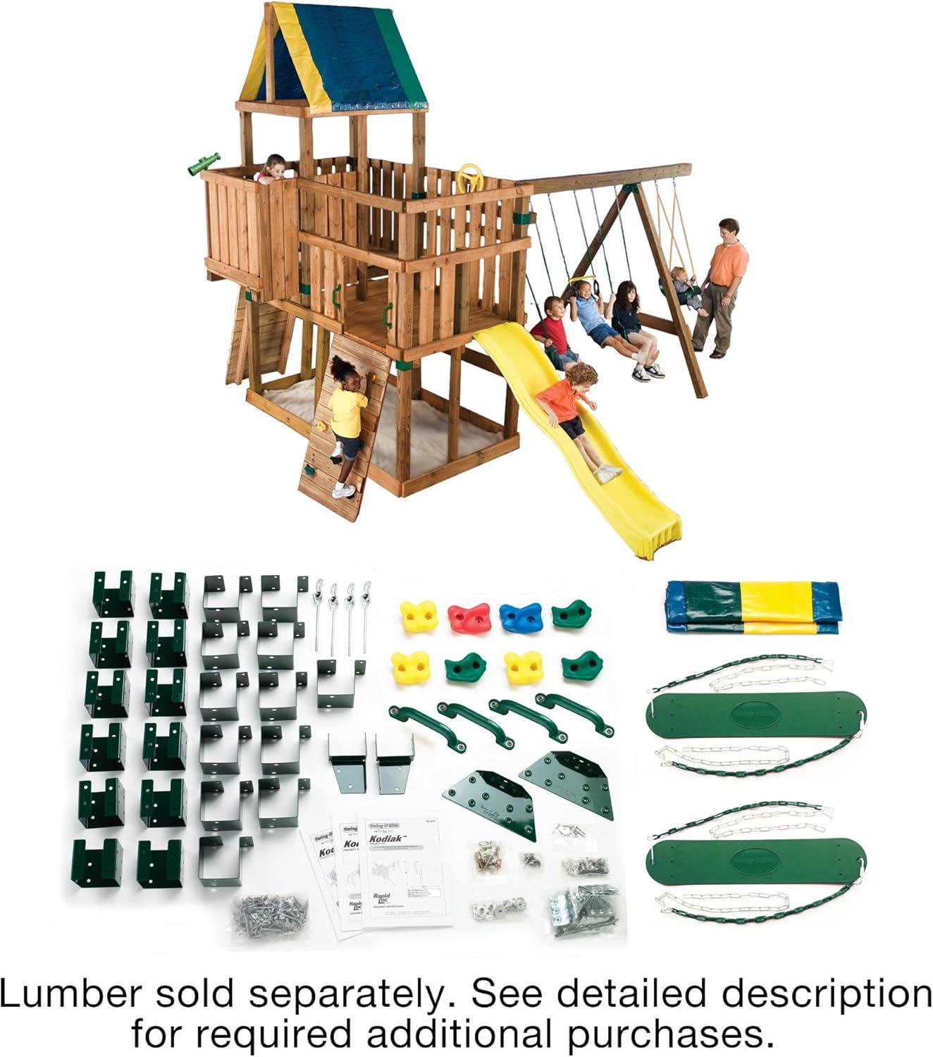 Kodiak Custom Play Set Hardware Kit with Swings and Climbing Rocks