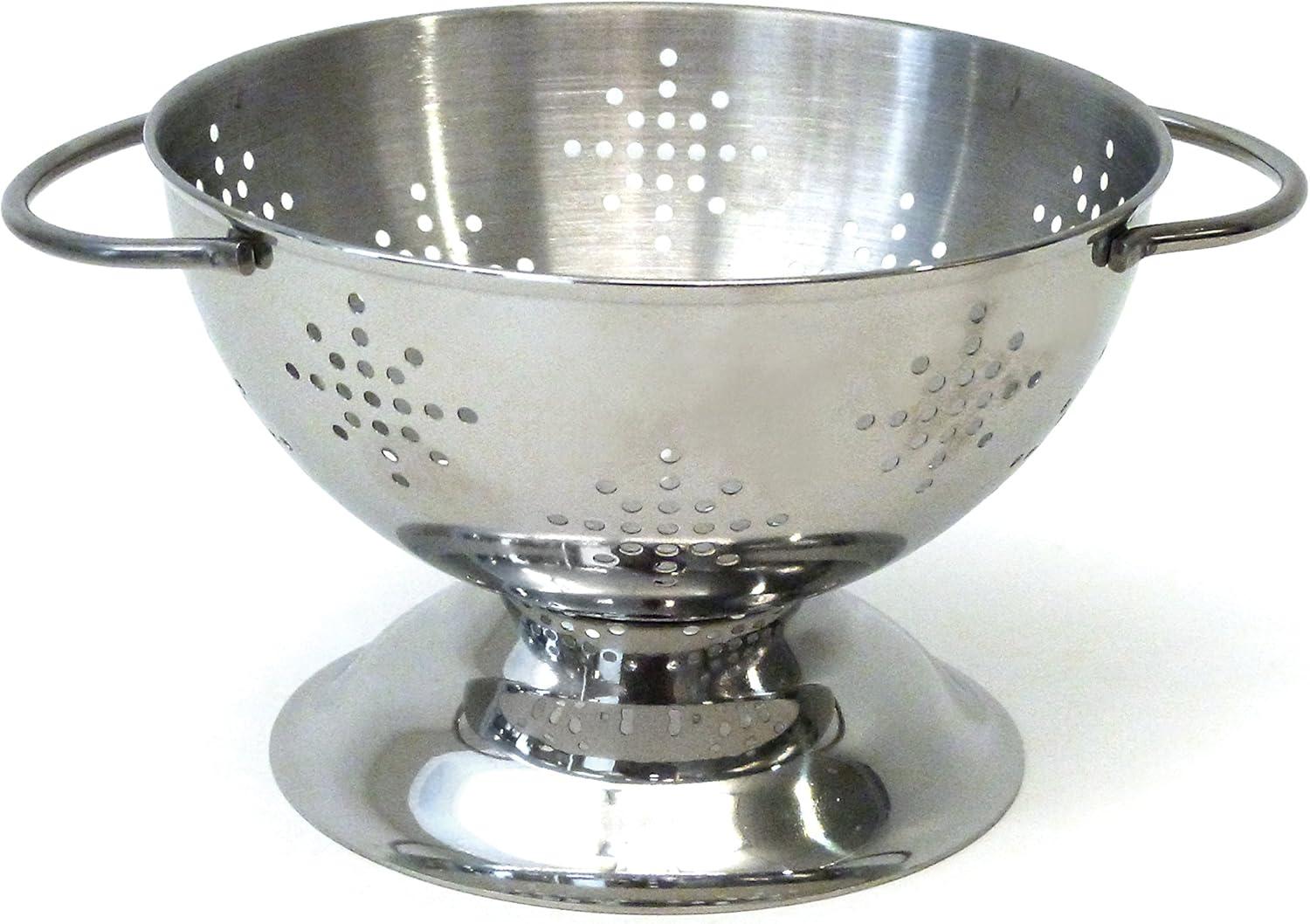 Mini Stainless Steel Colander with Pierced Design