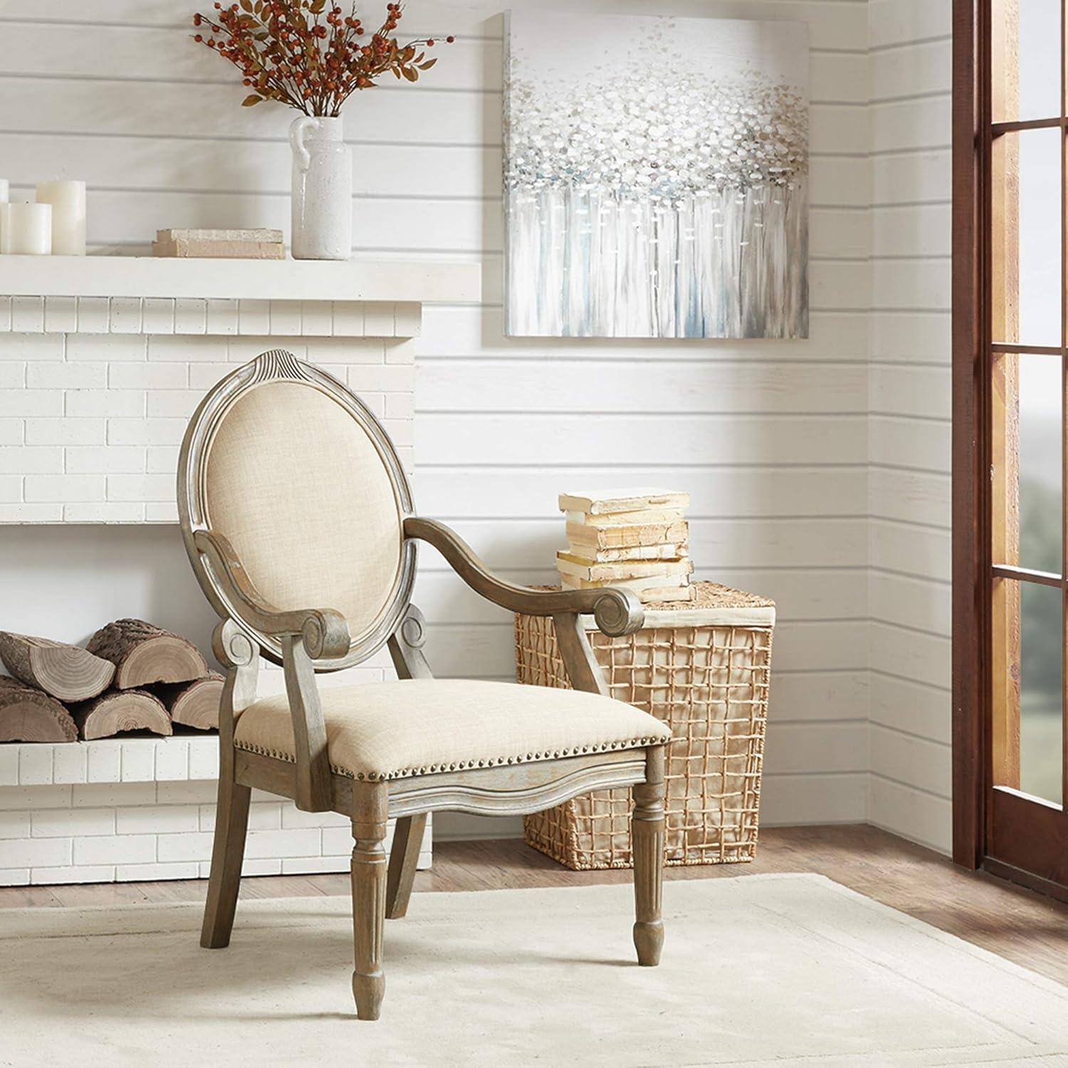 Brentwood Traditional Exposed Wood Armchair