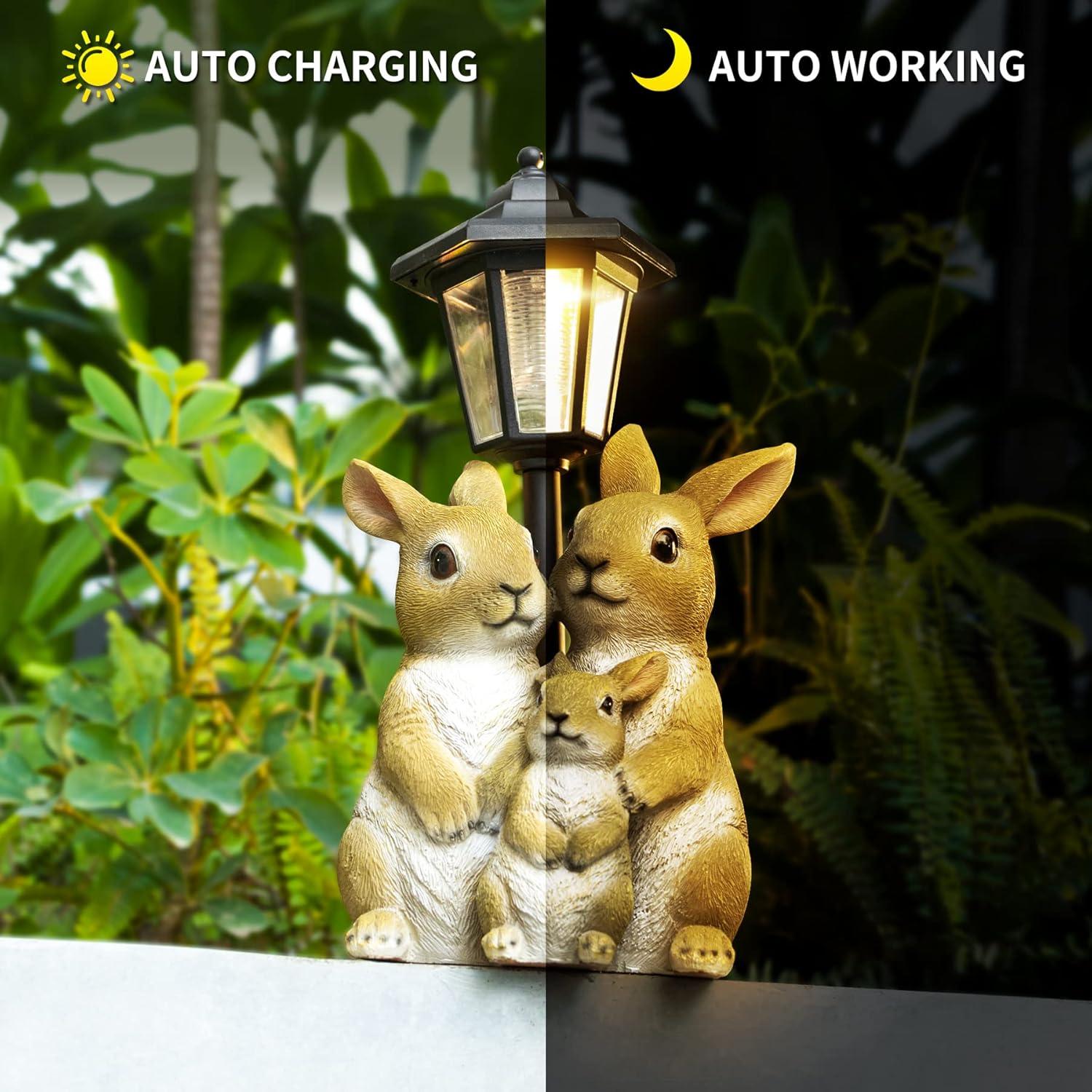 Lights And Flowerpot Funny Garden Decor Housewarming Gifts Lights For Patio Yard, Balcony Decorations (Dog And Cat)