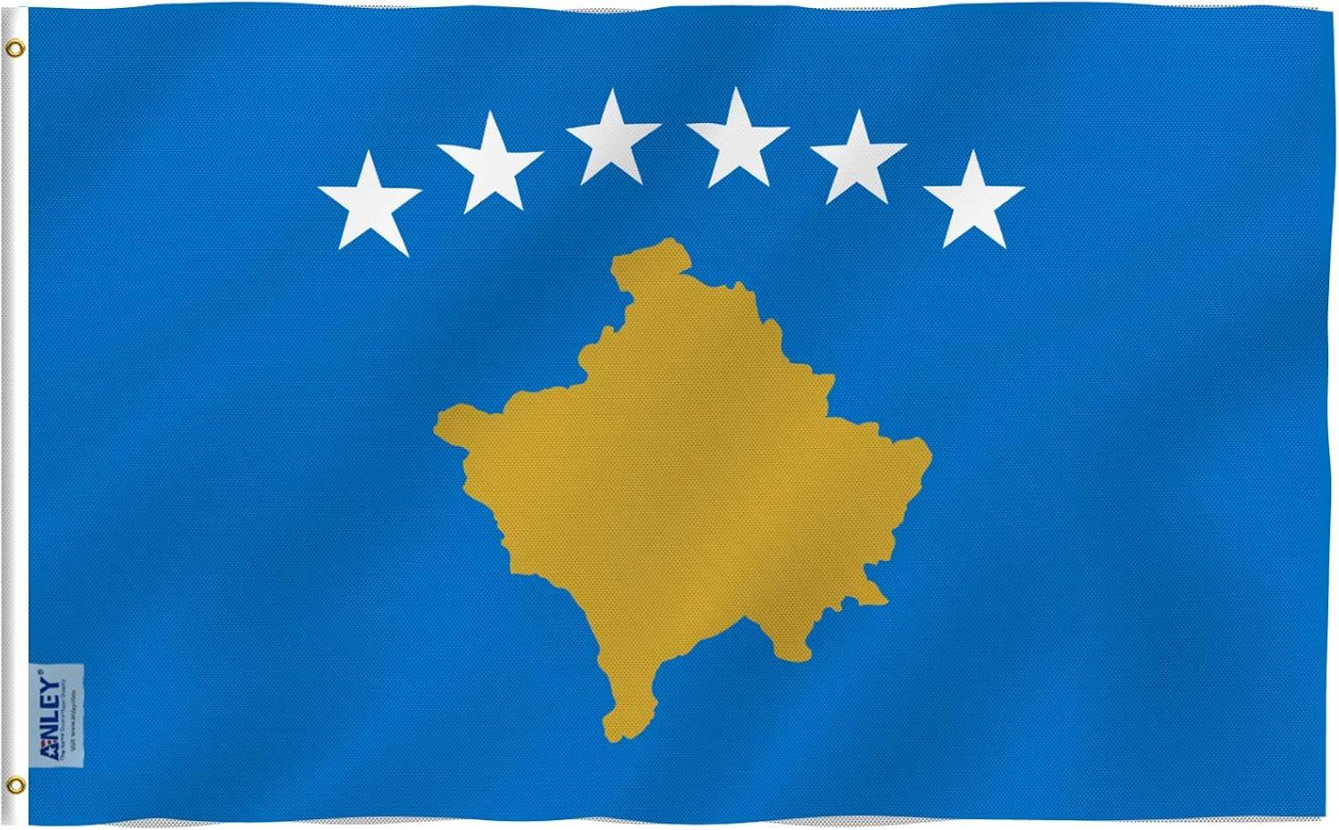 Kosovo Flag 3x5 Feet Polyester with Brass Grommets