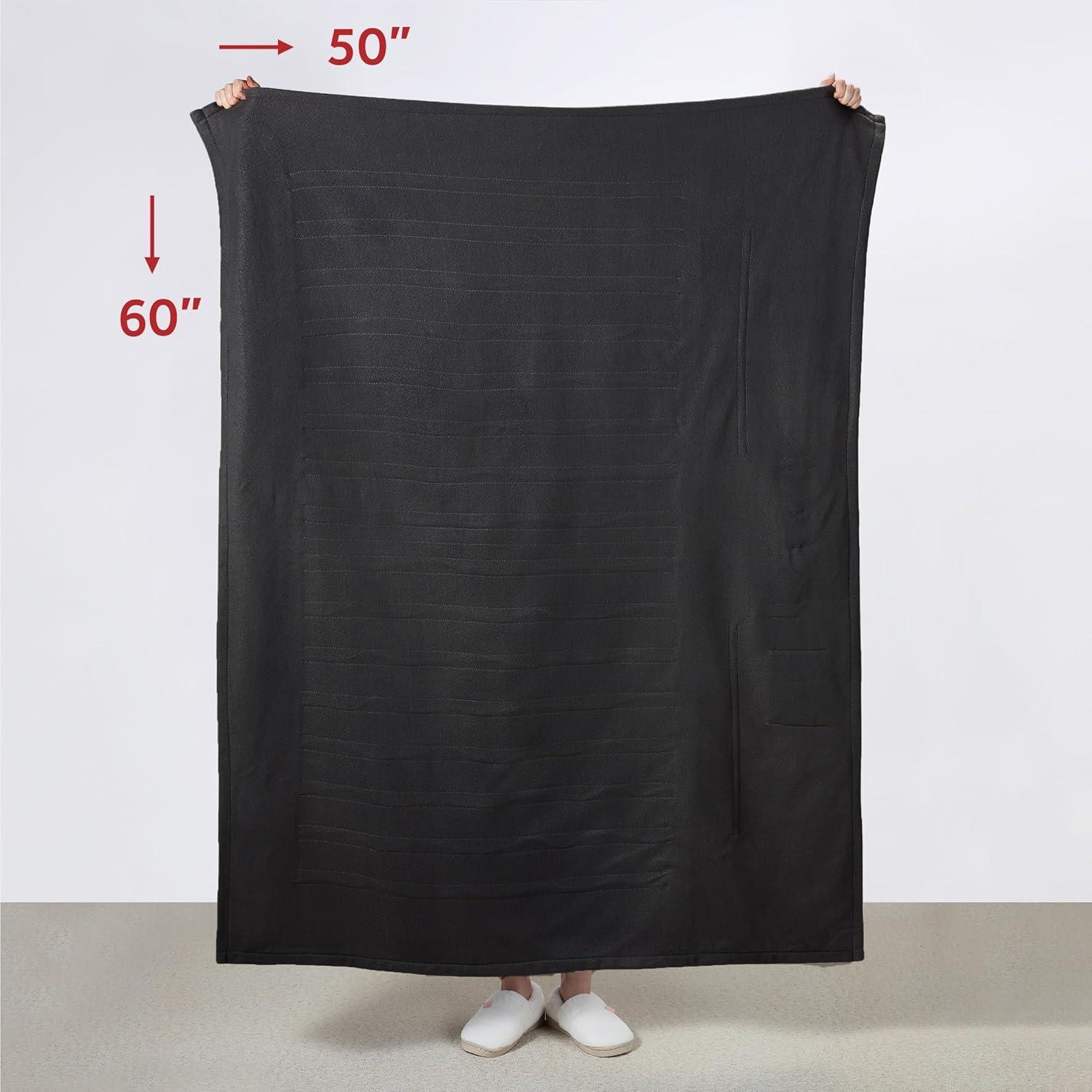 Night Fog Fleece Electric Heated Throw Blanket, 60" x 50"