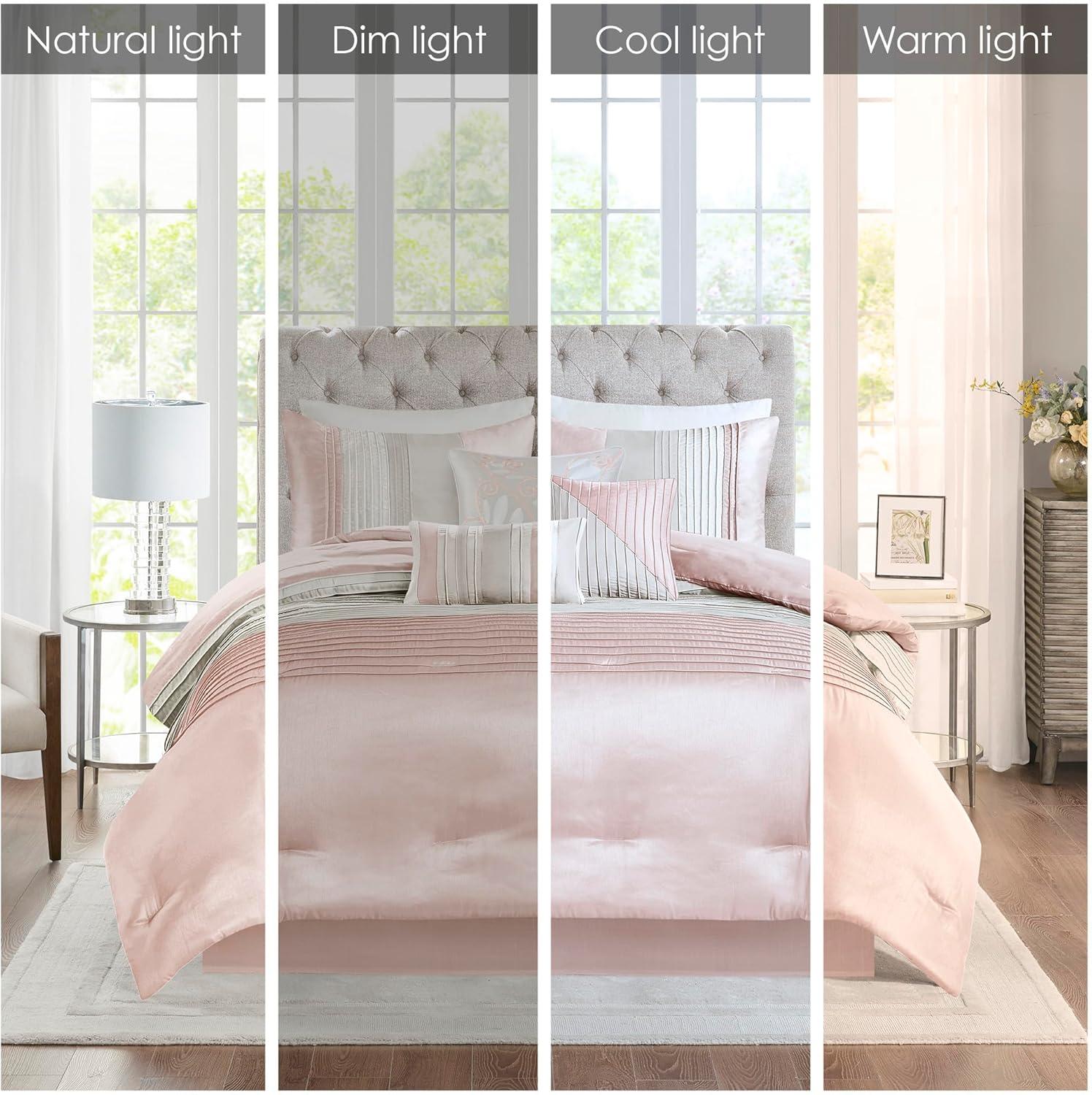 Madison Park Amherst 7 Piece Striped and Pleated Comforter Set & Reviews | Wayfair