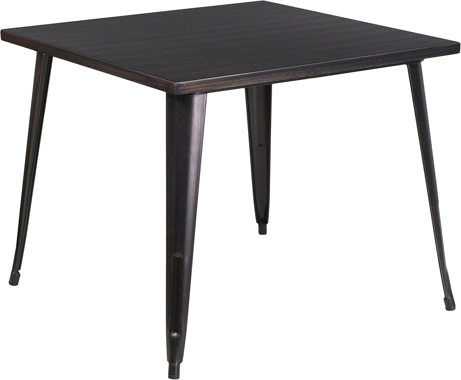 Flash Furniture Commercial Grade 35.5" Square Metal Indoor-Outdoor Table