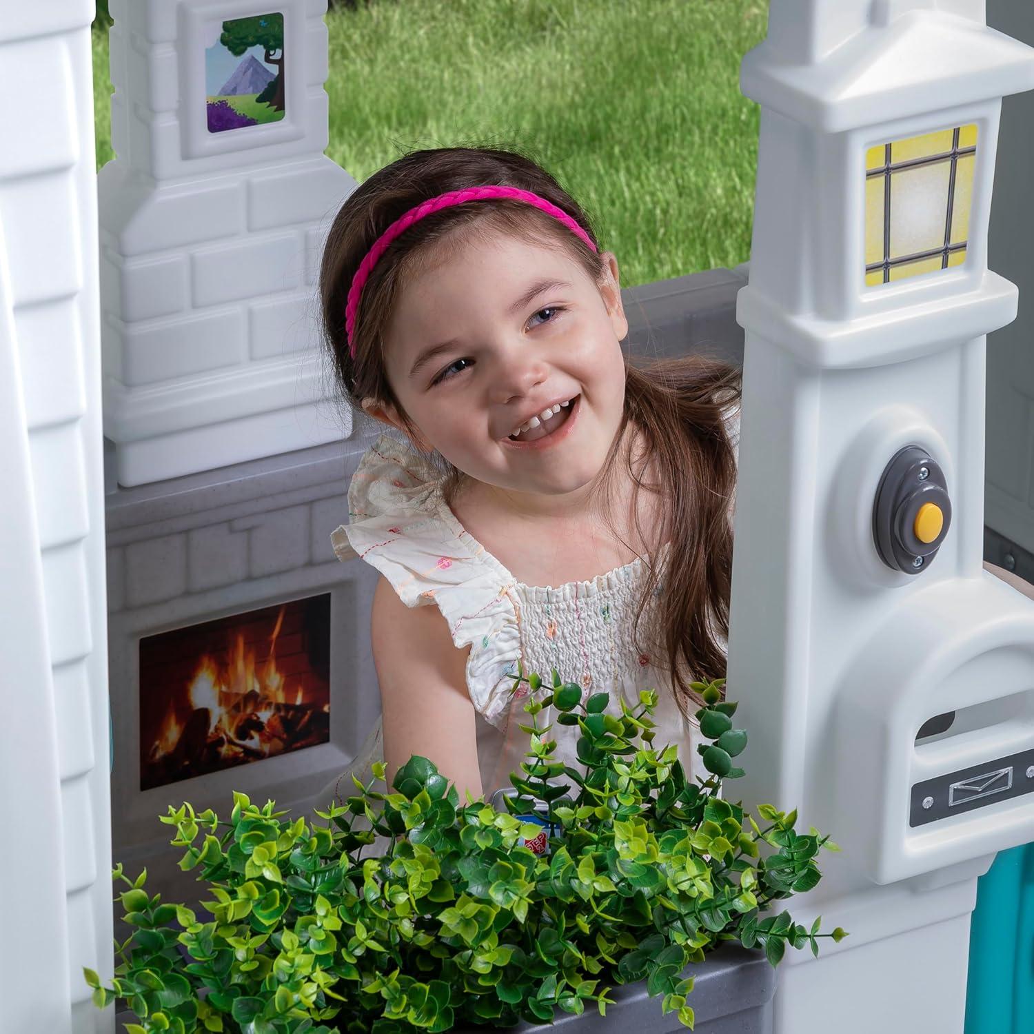 Step2 Step2 Neat & Tidy Cottage Homestyle Edition Kids Outdoor Playhouse for Toddlers
