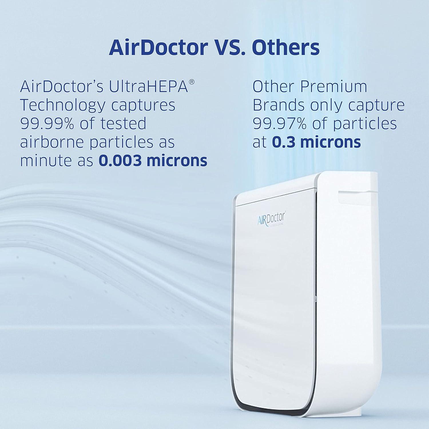 Air Doctor AIRDOCTOR 2000i Smart Purifier Small & Medium rooms 3-Stage Filtration Pre-Filter UltraHEPA Carbon