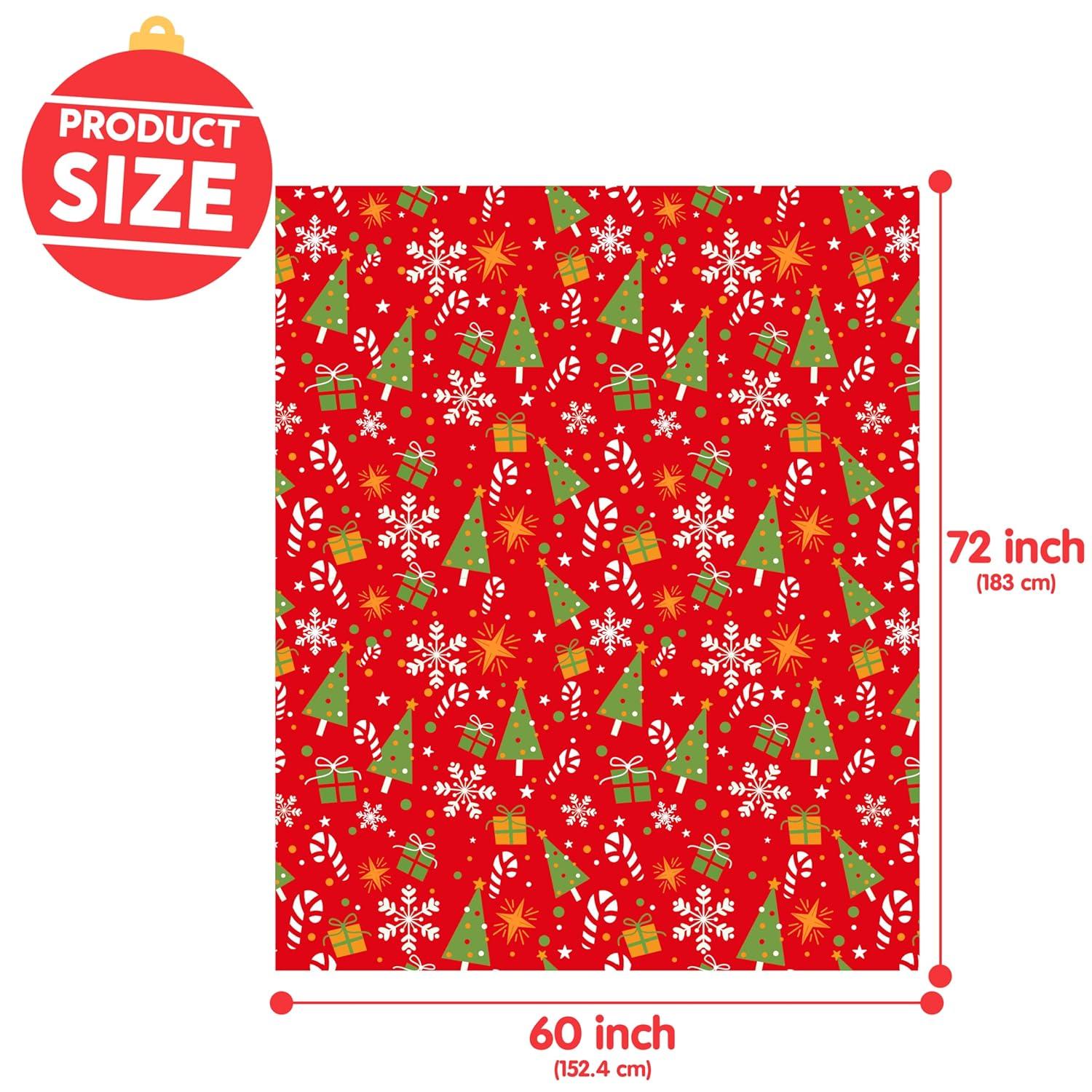 JOYFY 2 PCS Jumbo Christmas Bike Bags with Gift Tags - 72” x 60” Bags for Xmas Gift - Red + White