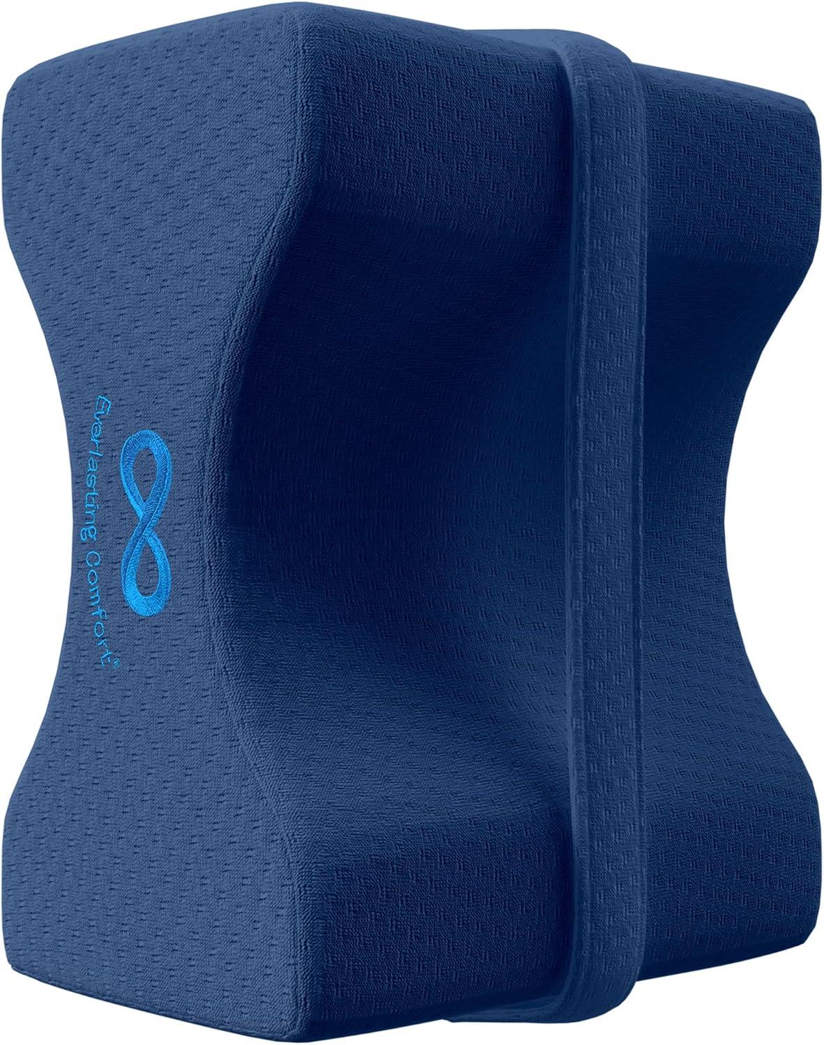 Everlasting Comfort Office Foot Rest Under Desk Ergonomic Memory Foam Foot Pillow, Navy Blue