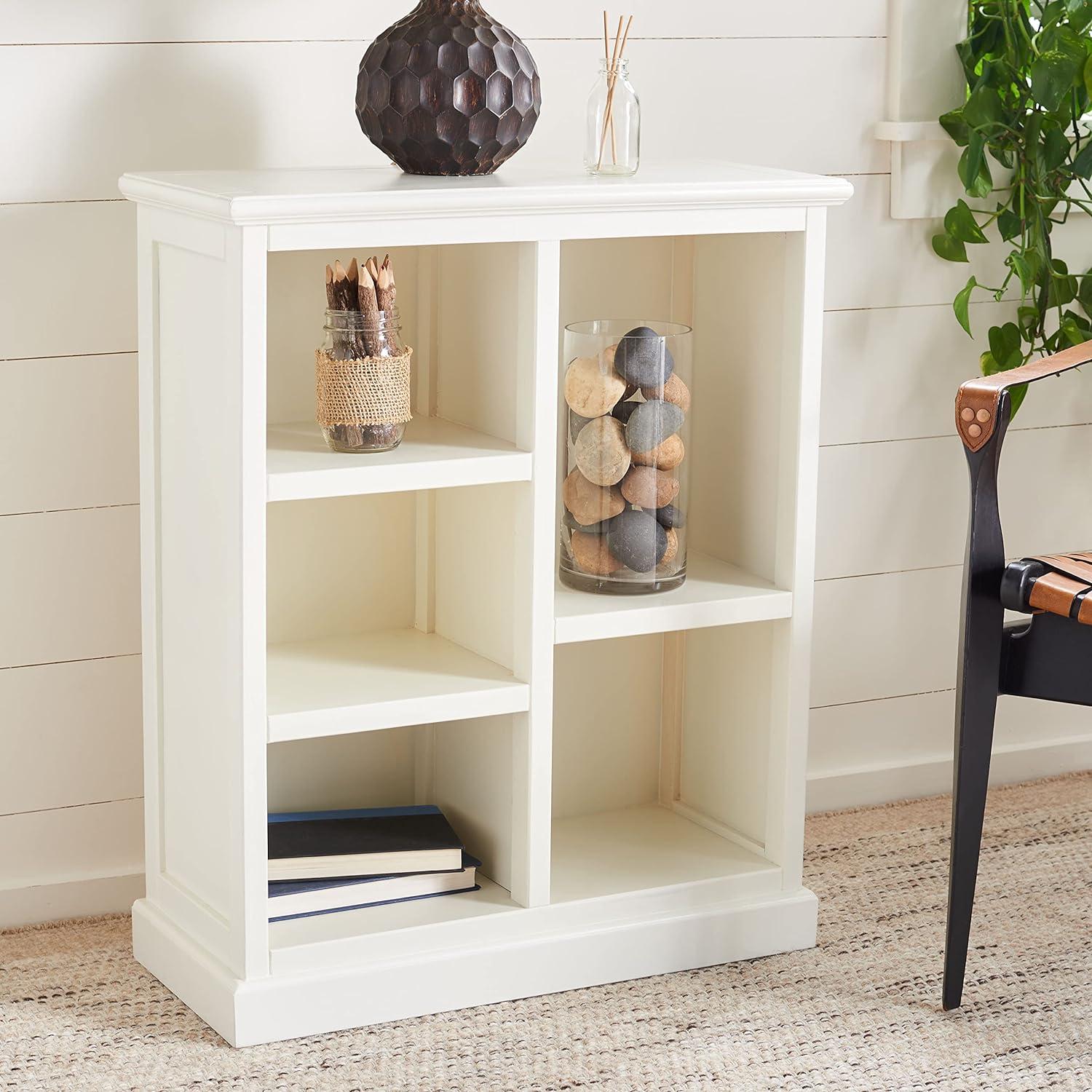 Maralah 25'' White Transitional 5-Shelf Bookcase