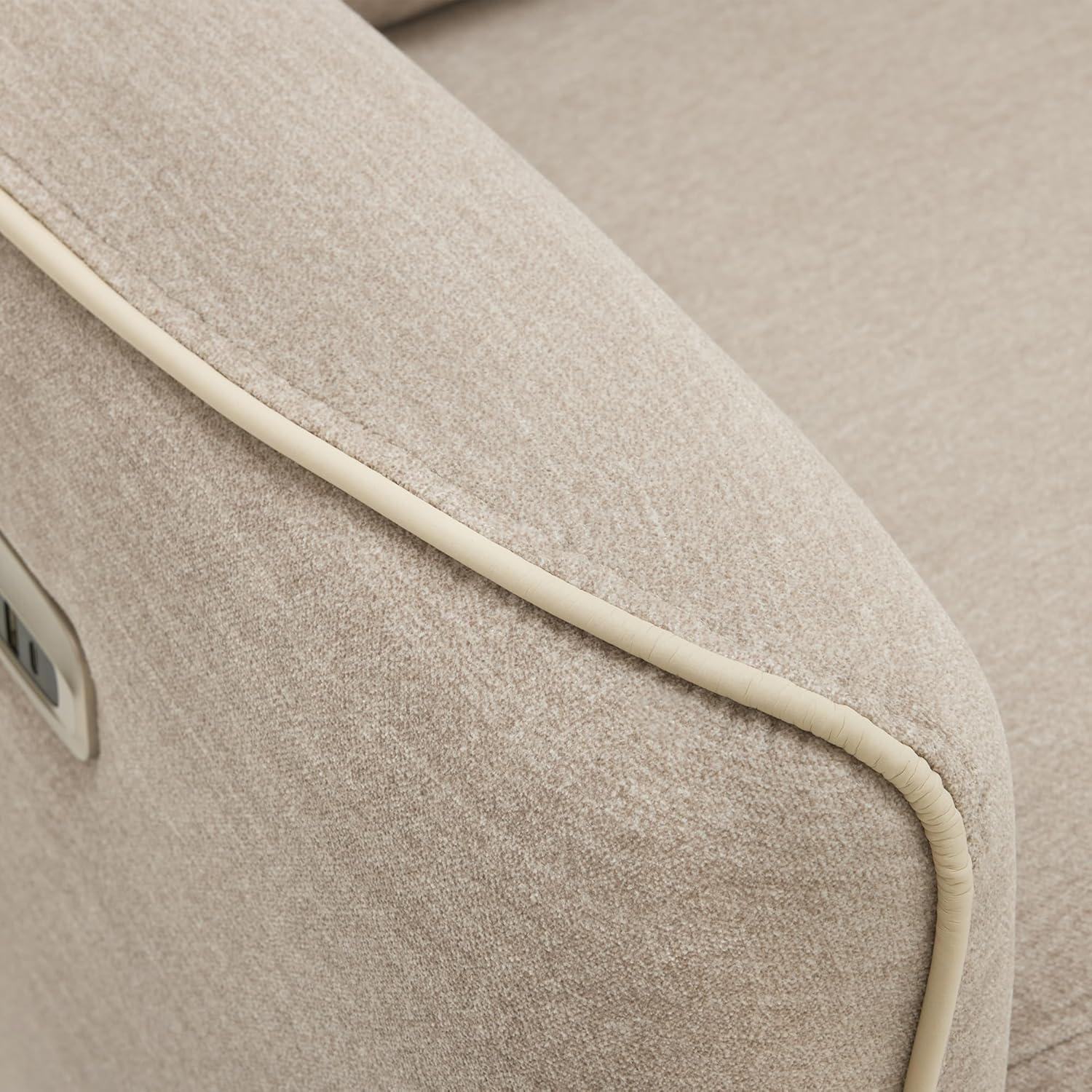 Power Swivel Glider Power Recliner Chair, Electric Rocker Recliner Chairs with USB Ports For Nursery, Fabric