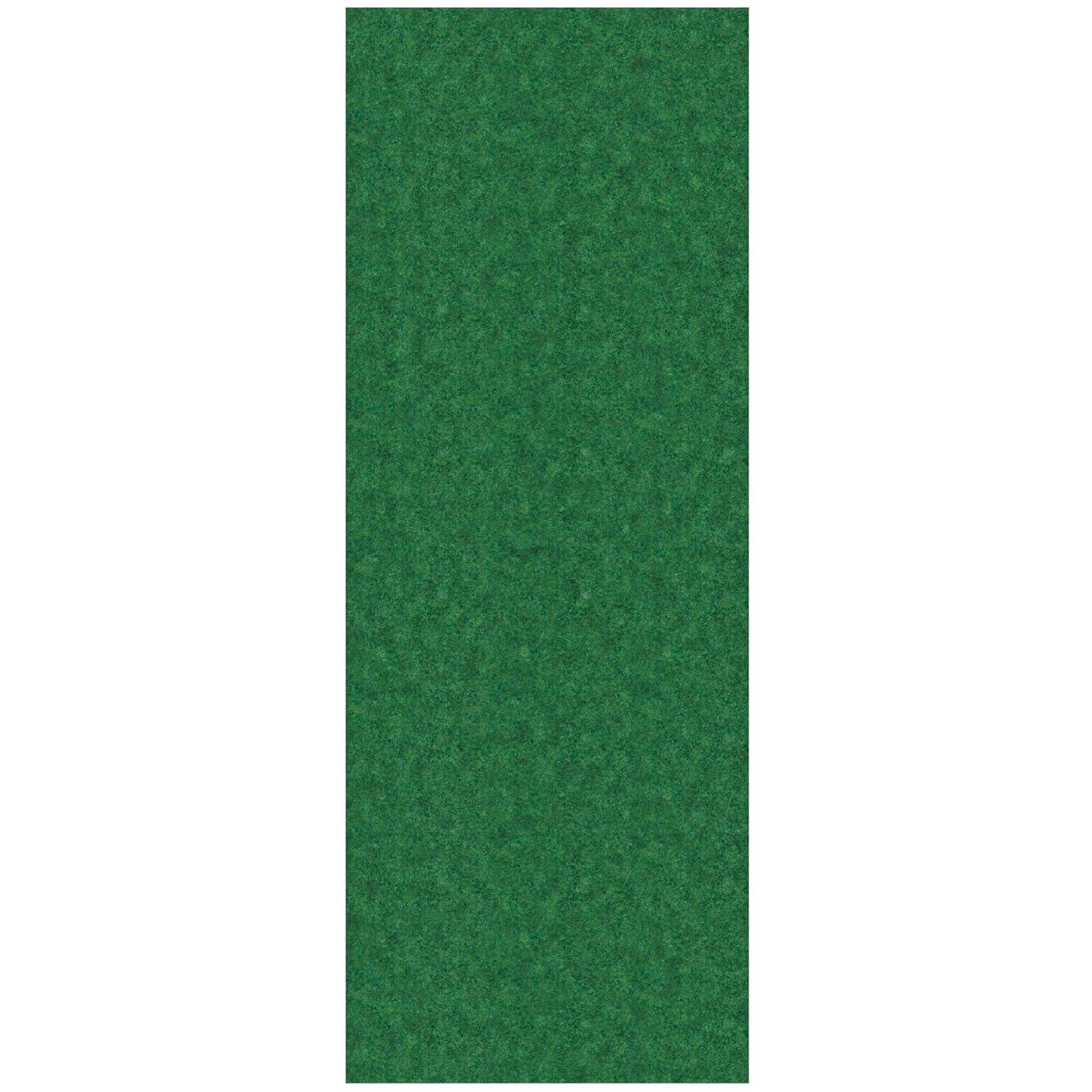 Ottomanson Extra Long Hallway Runner Waterproof Non-Slip 3x27 Indoor/Outdoor Utility Rug, 2'7" x 27', Green