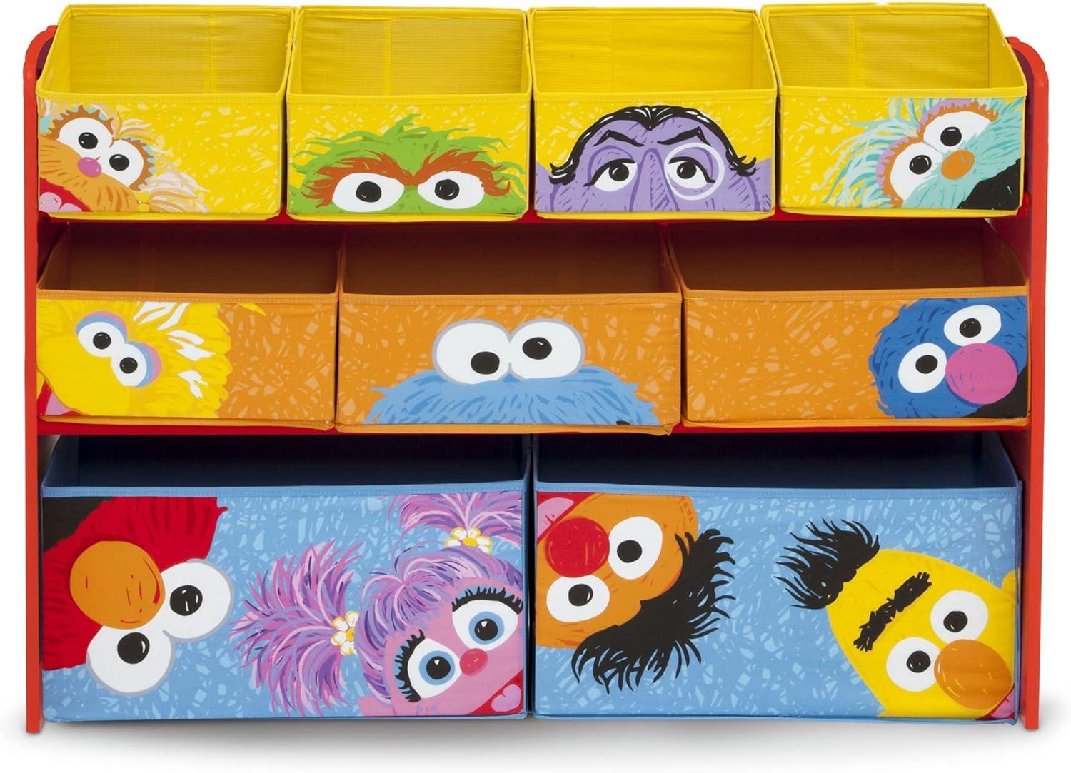 Delta Children Sesame Street Deluxe 9 Bin Design and Store Toy Organizer