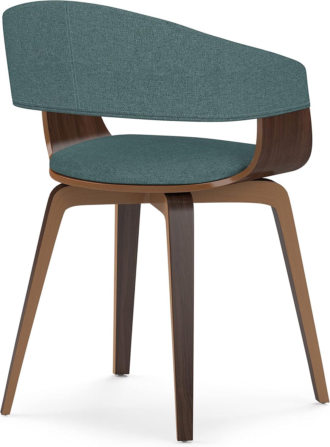 WyndenHall Calinda Bentwood Dining Chair Light Turquoise Blue: Upholstered Linen, Beechwood Frame