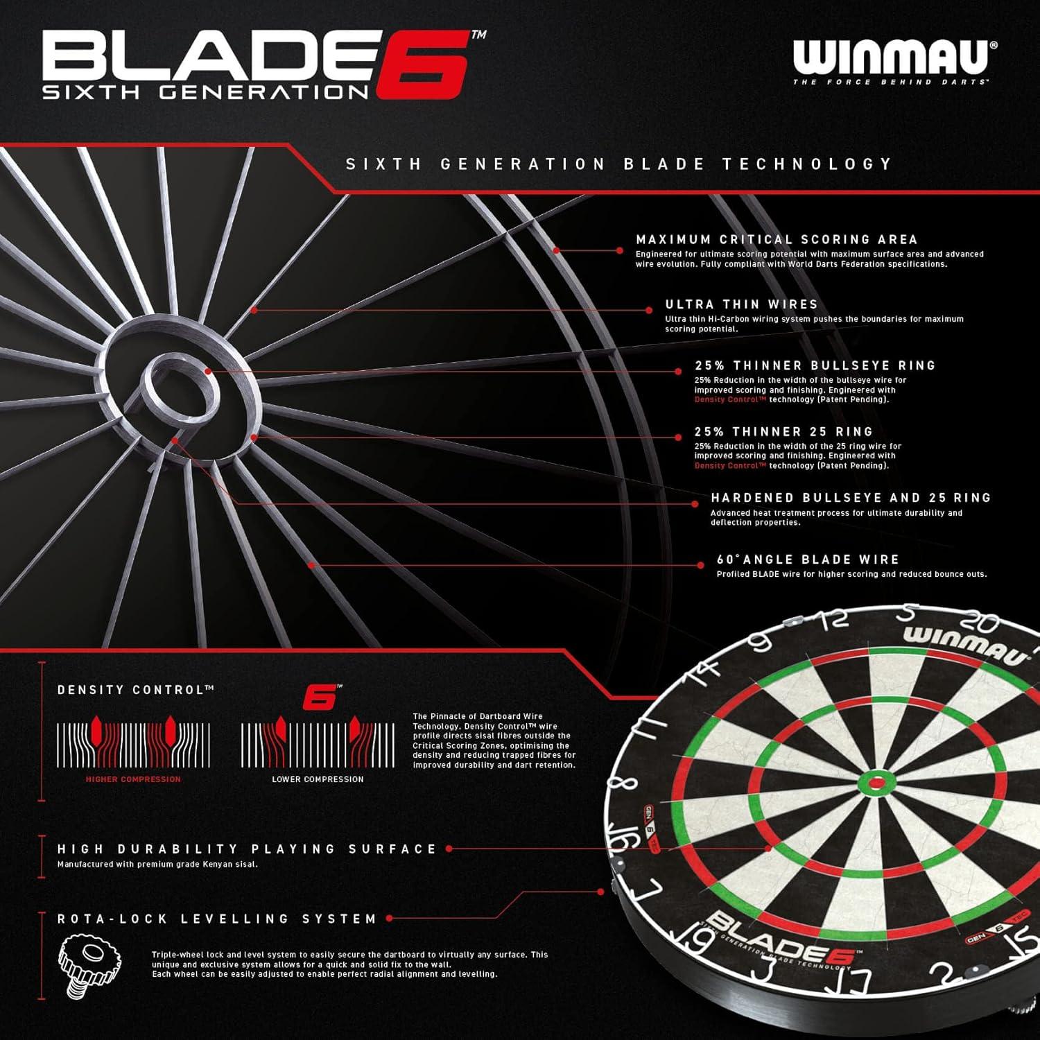 Winmau Blade 6 Bristle Dartboard