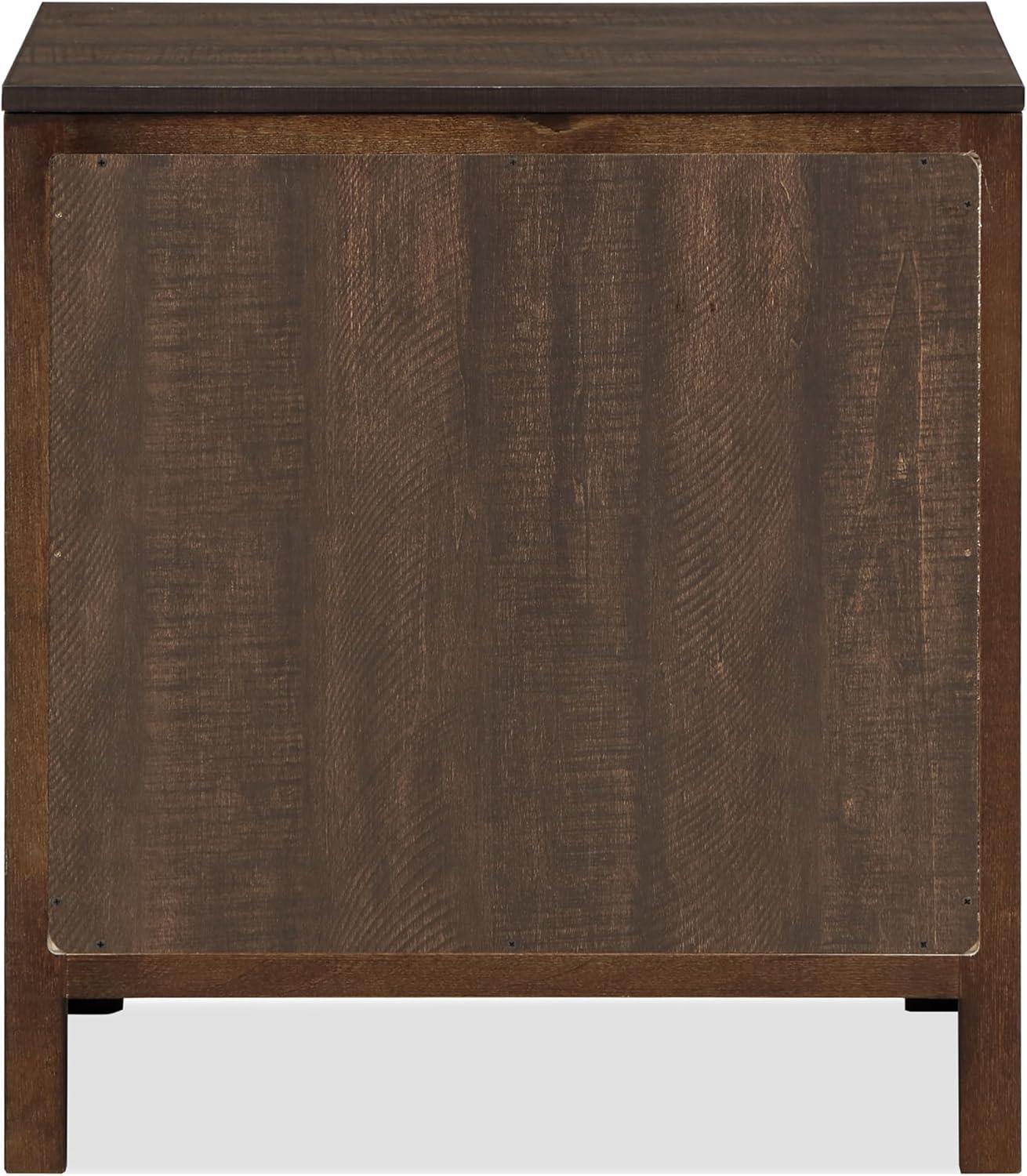 Malgan 2-Drawer Wood Nightstand, Walnut