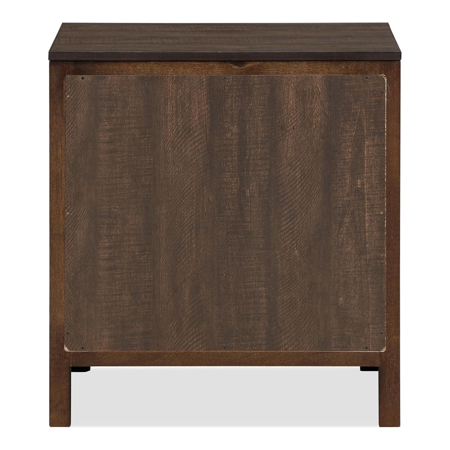 Malgan 2-Drawer Wood Nightstand, Walnut