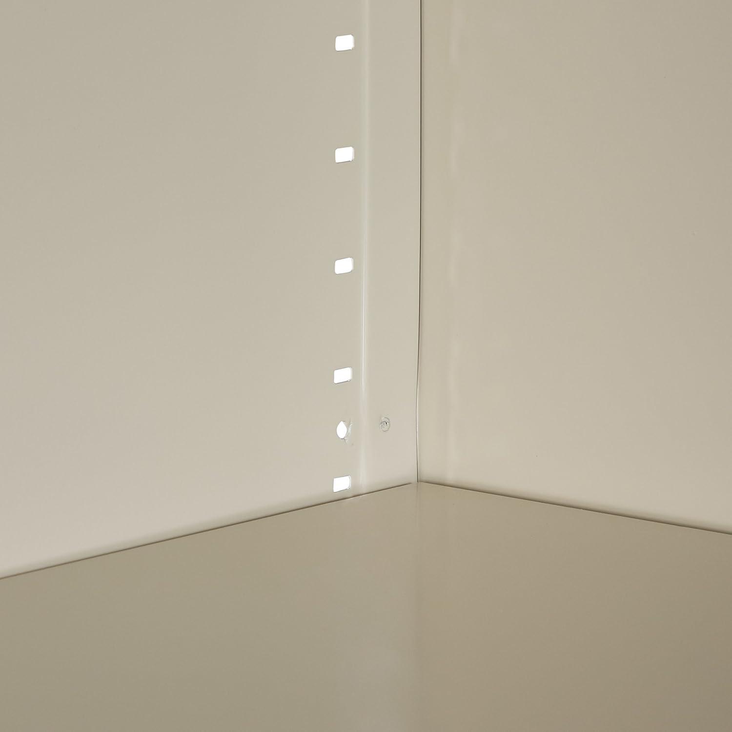 Lorell Fortress Series Bookcases - 34.5" x 13" x 72" - 6 x Shelf(ves) - Putty - Powder Coated - Steel - Recycled