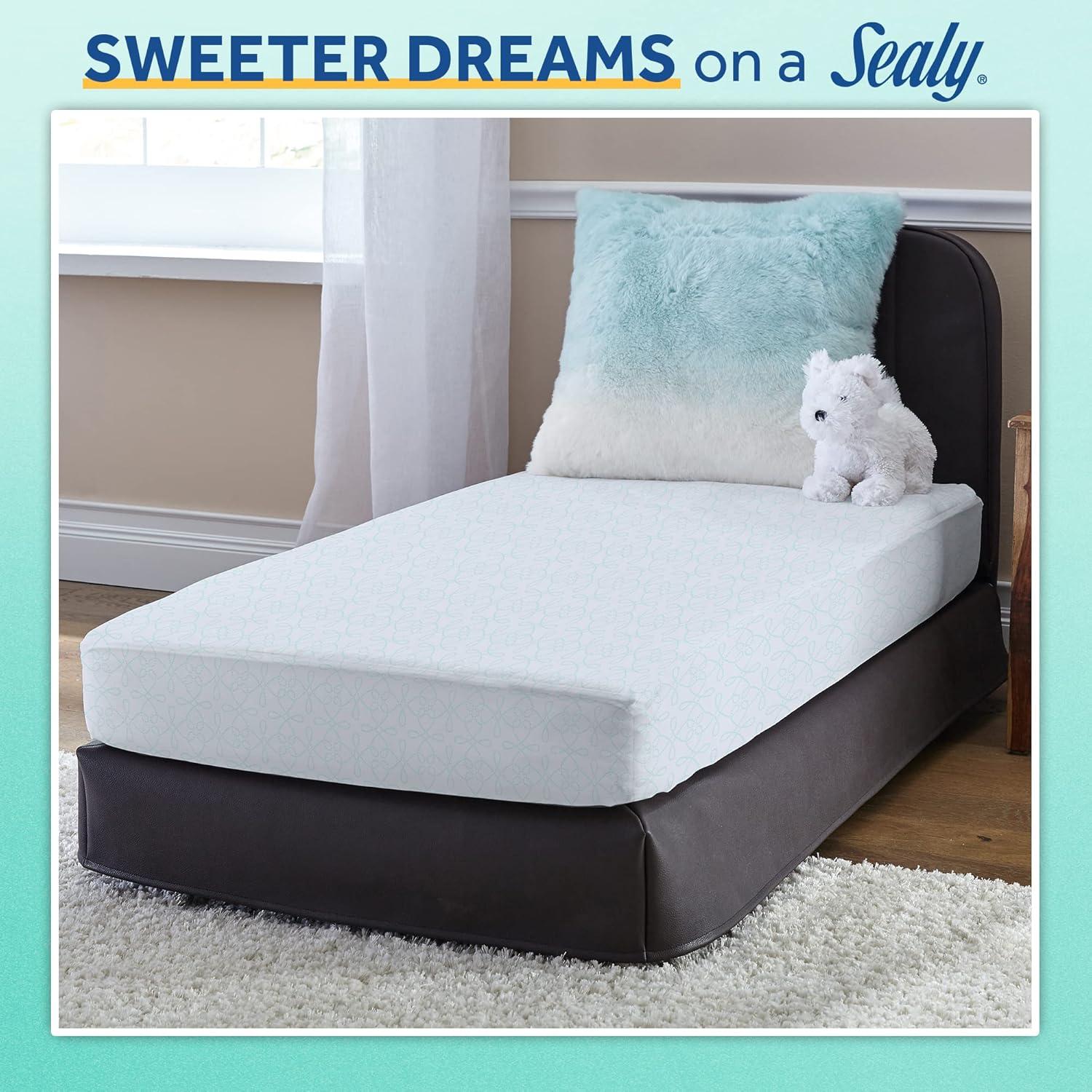 Sealy Baby Premium Firm Hypoallergenic Baby Crib Mattress & Toddler Bed Mattress, Waterproof Baby Mattress, 150 Coils, Air Quality Certified, 52"x28"