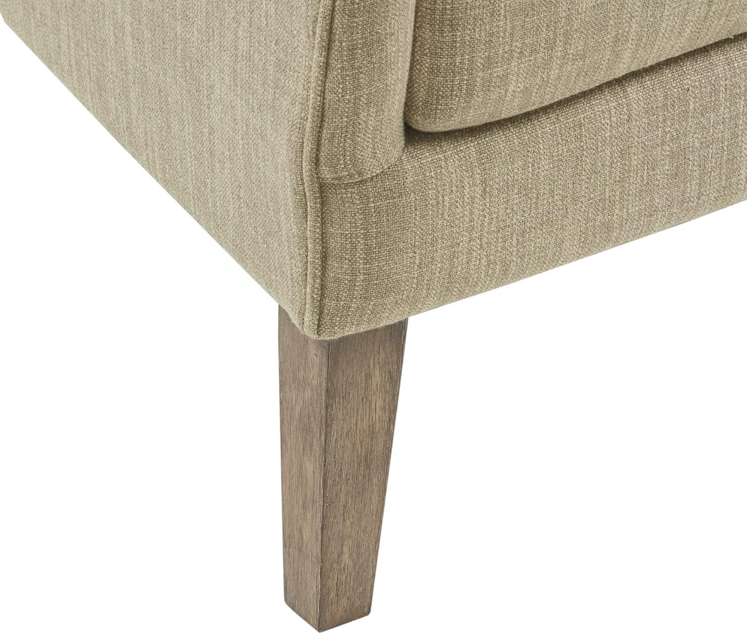 Aria Swoop Upholstered Wing Chair Taupe