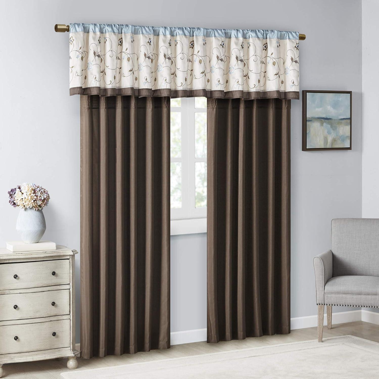 Madison Park Serene Embroidered Single Curtain Panel & Reviews | Wayfair